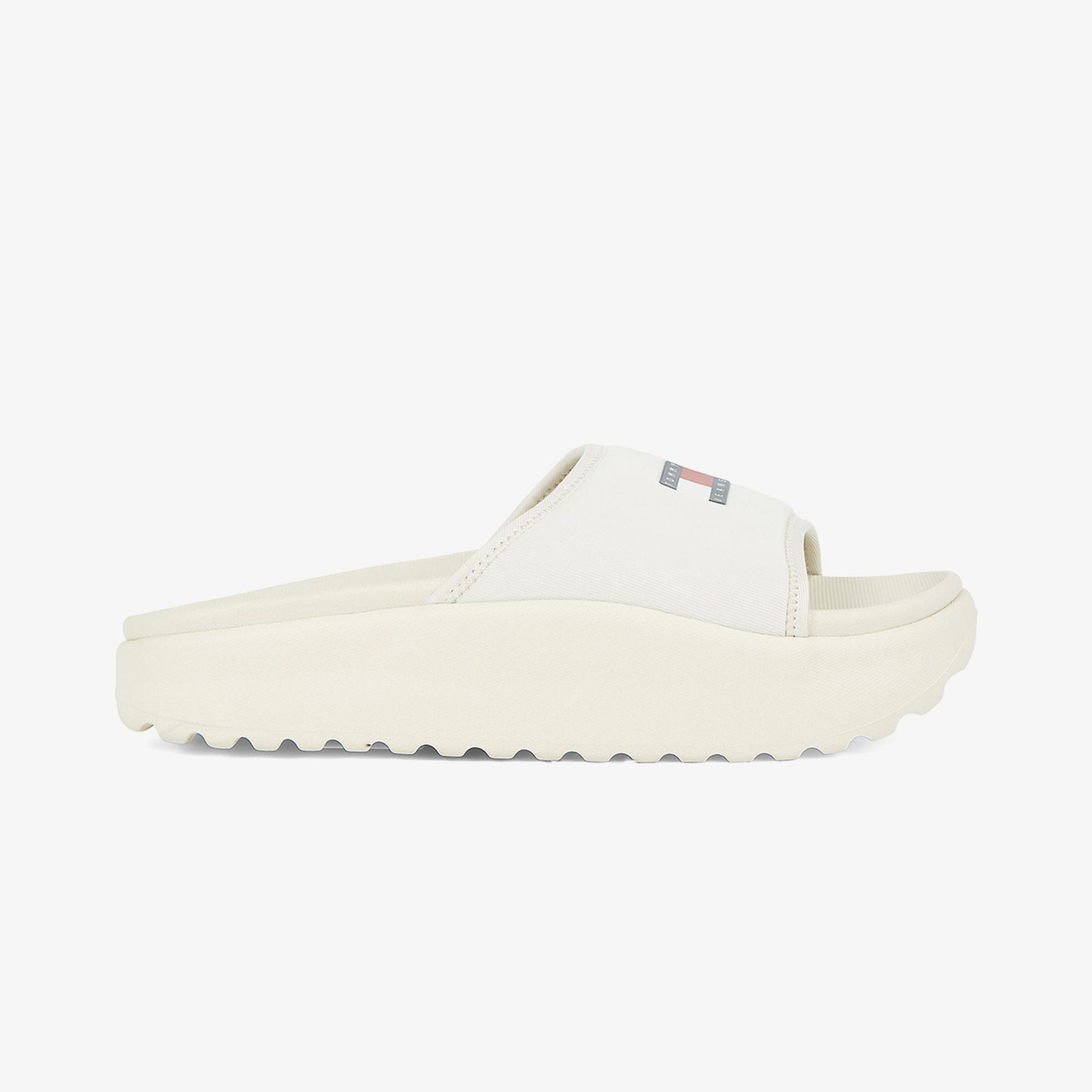 Tommy Hilfiger Comfy Pool Kadın Bej Terlik