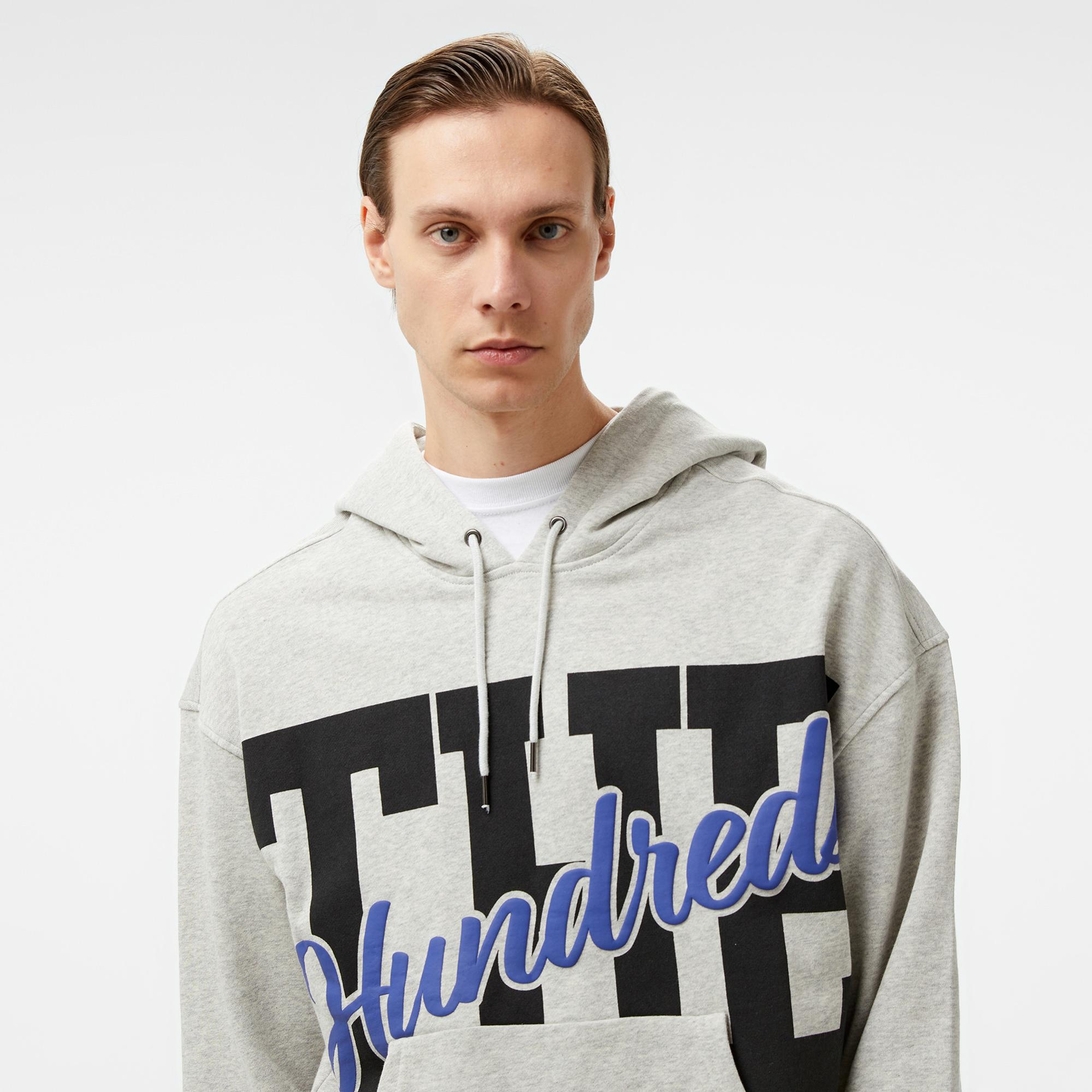 The Hundreds The Pullover Erkek Gri Sweatshirt