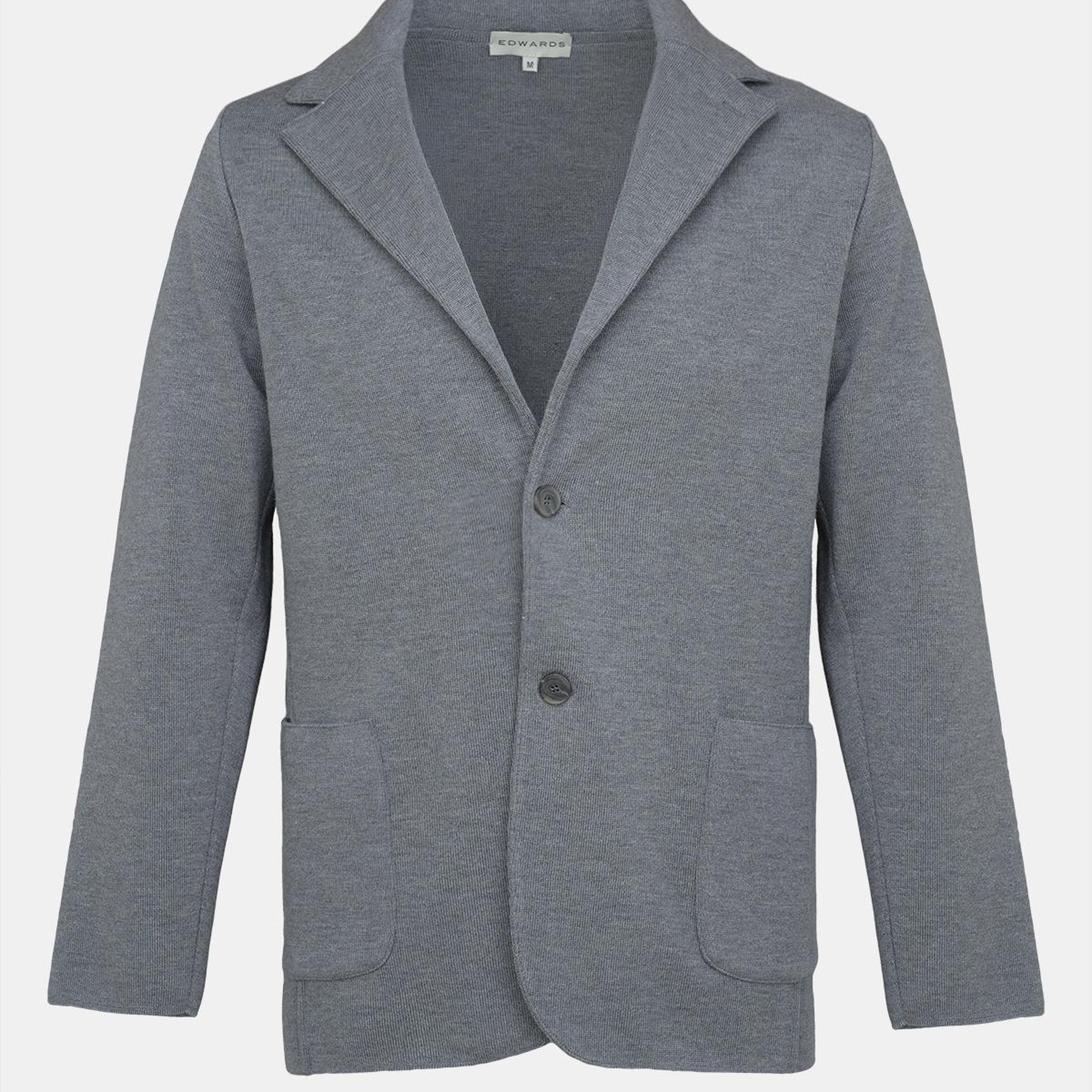 Erkek Gri Extrafine Yün Triko Ceket