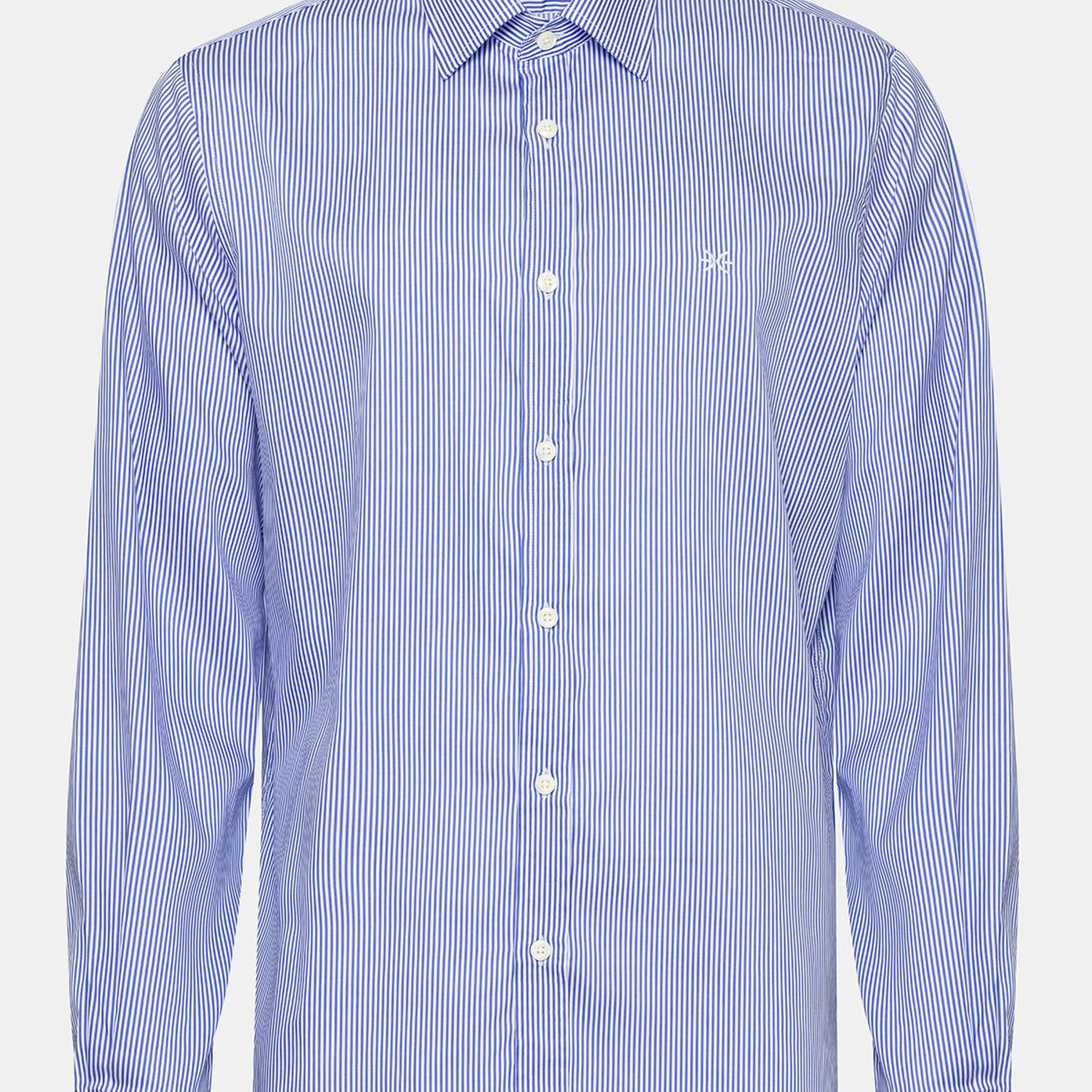 Erkek Lacivert Cooper Fit Kravat Yaka Klasik Gömlek