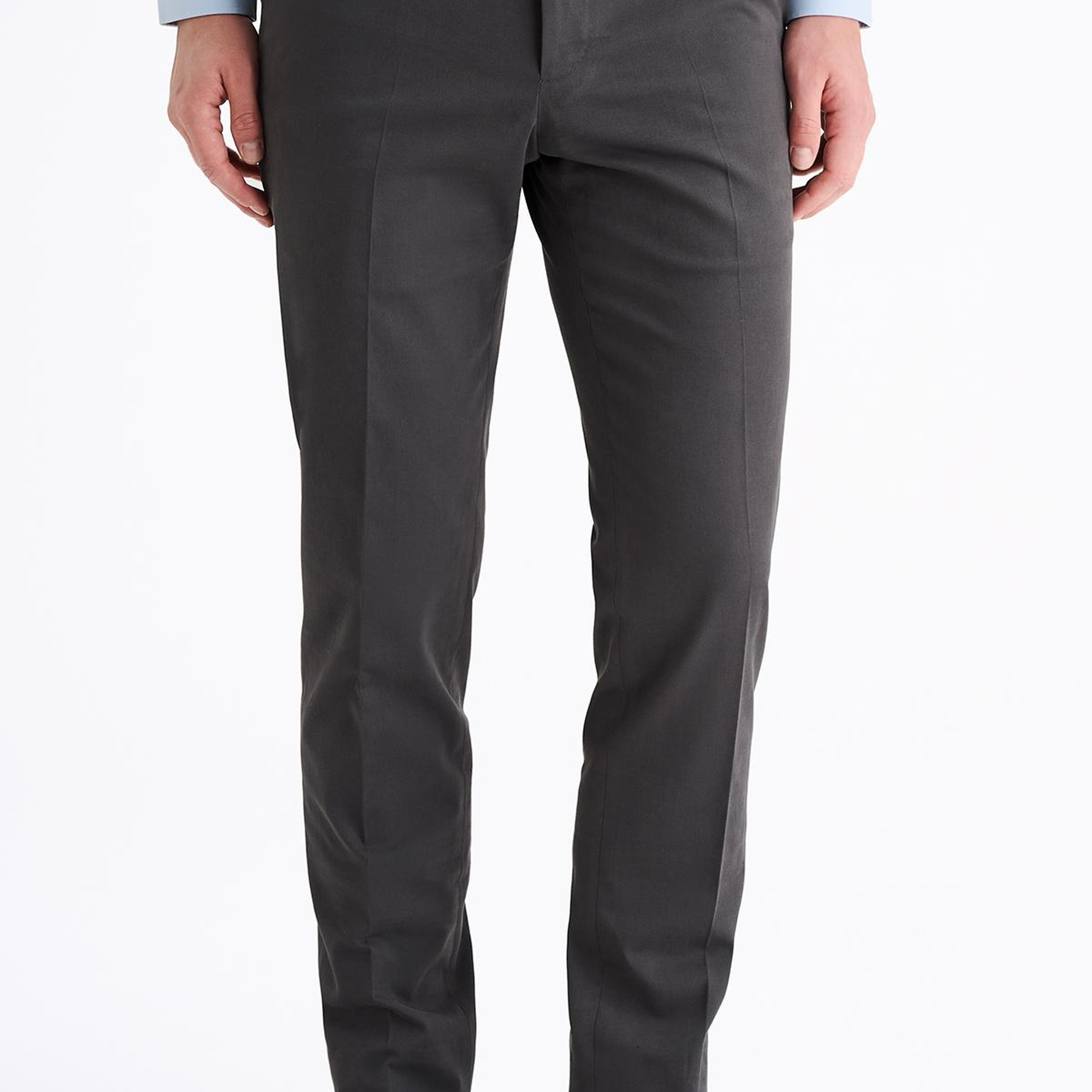 Erkek Gri Slim Fit Chino Pantolon