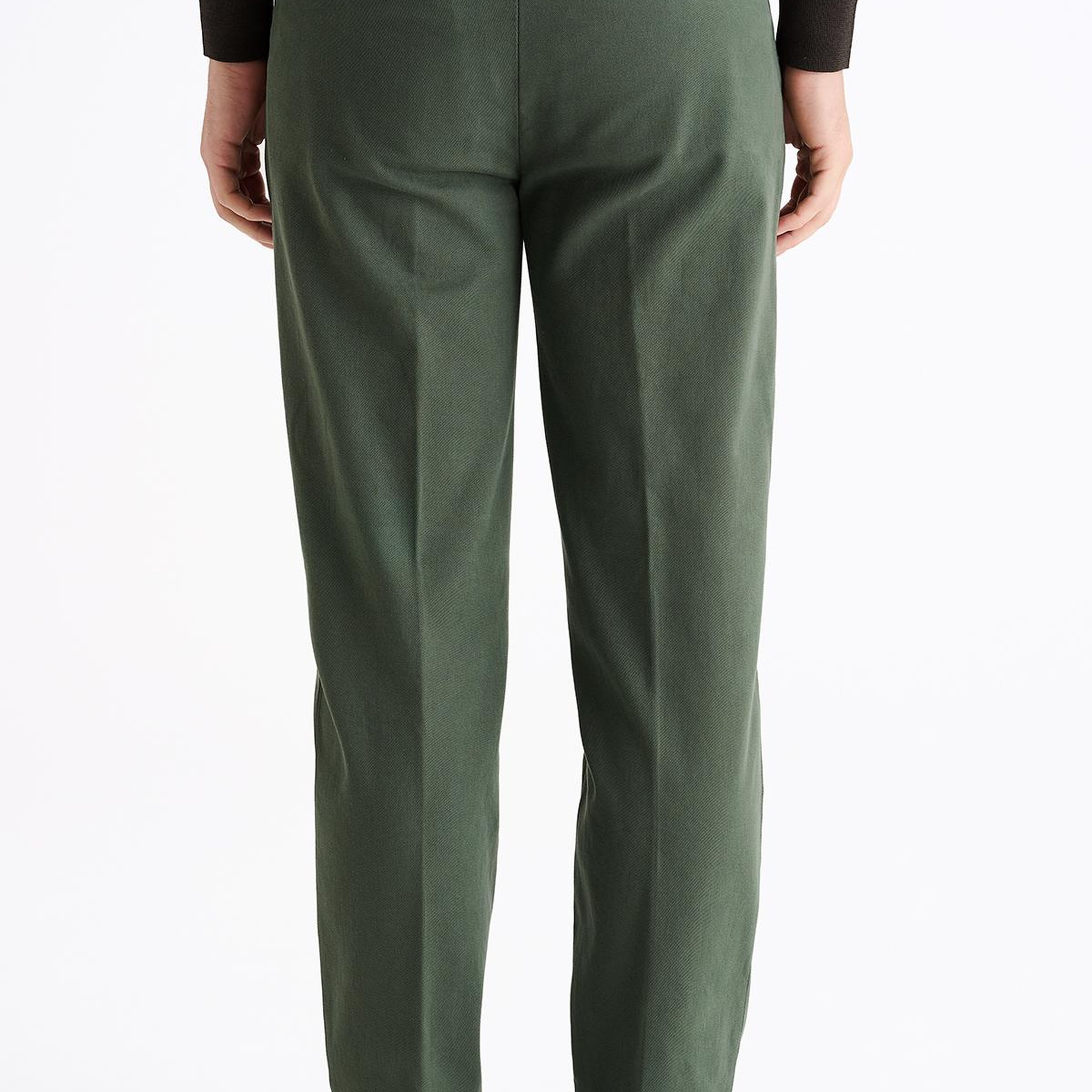 Erkek Yeşil Pamuk Streç Chino Pantolon