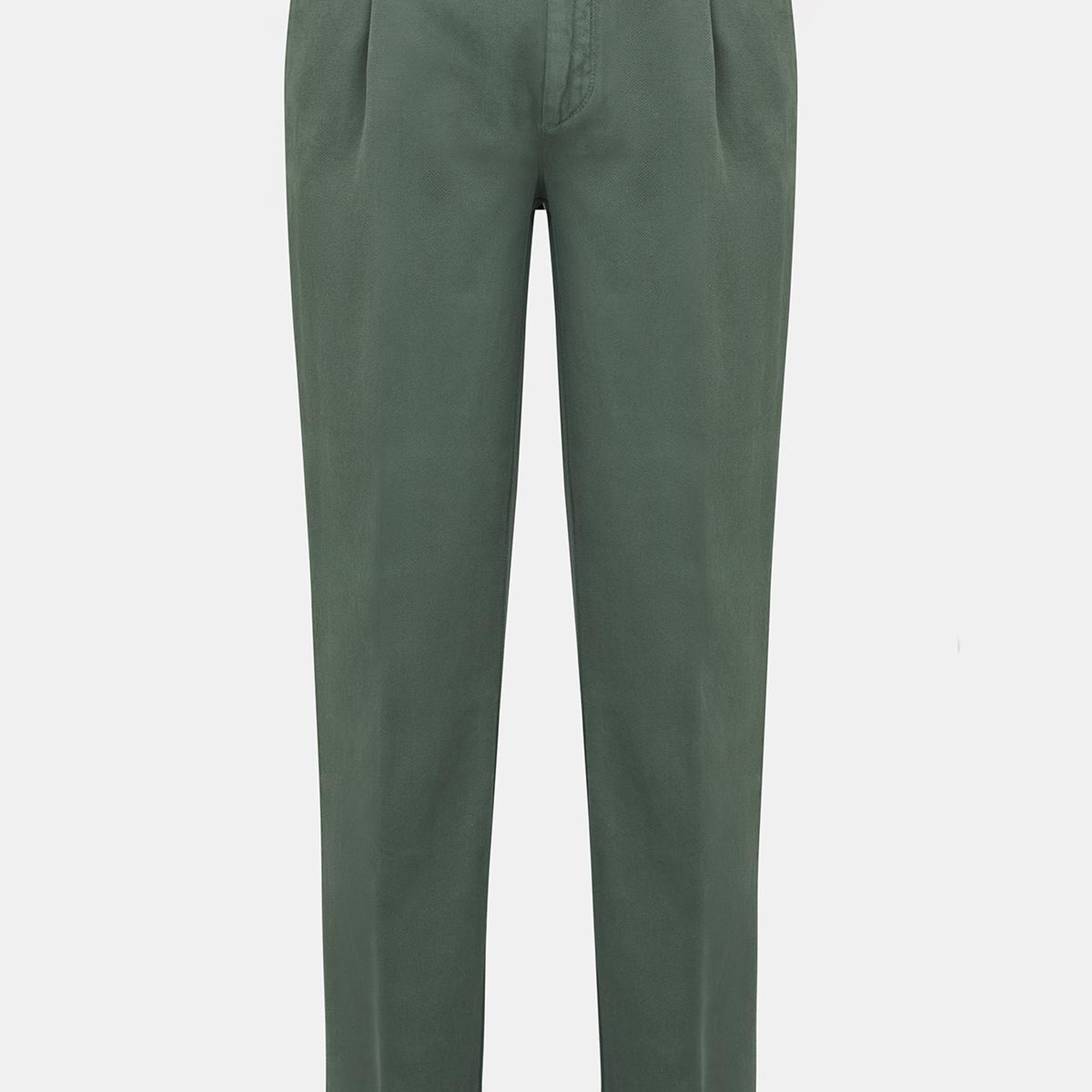 Erkek Yeşil Pamuk Streç Chino Pantolon