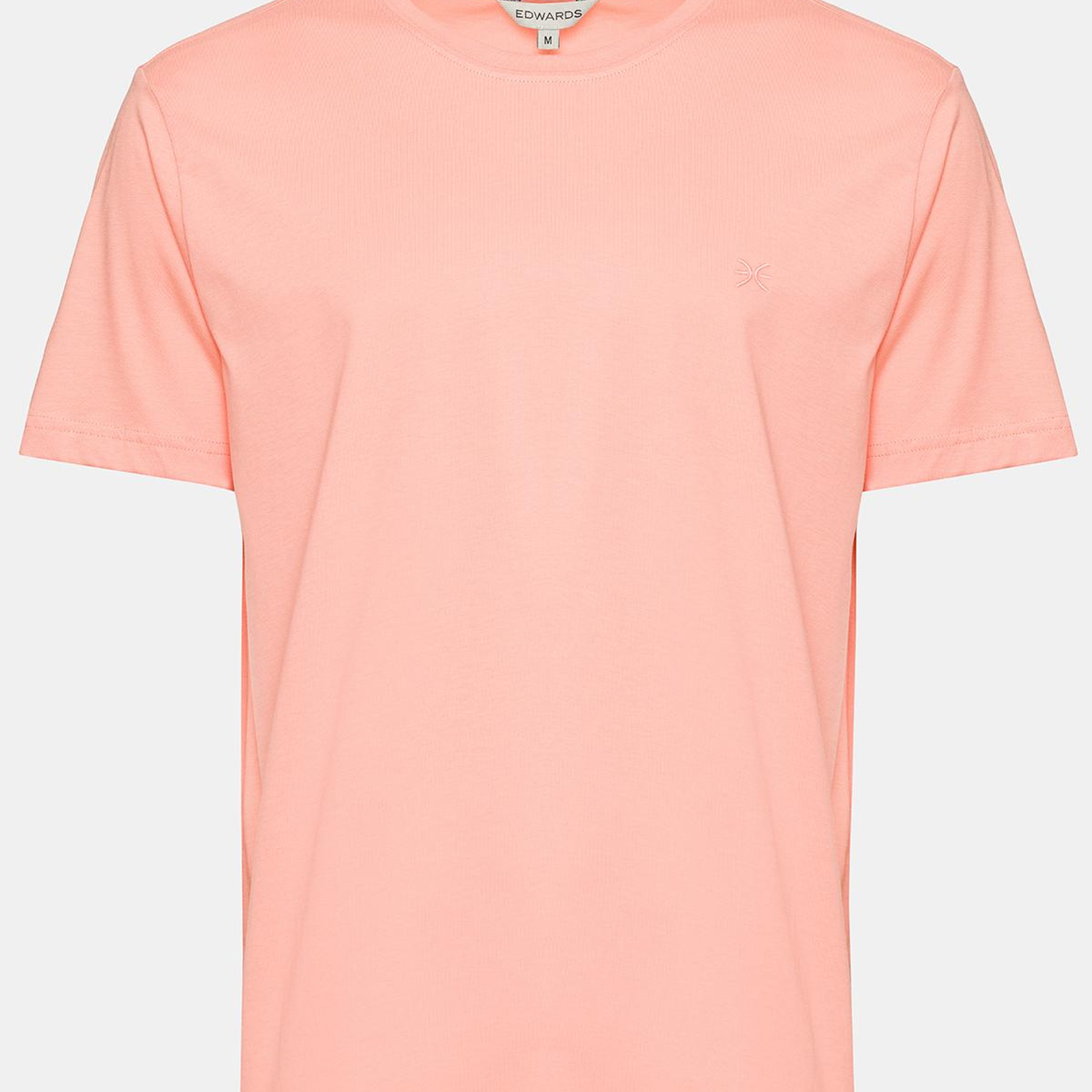 Erkek Pembe Organik Pamuklu Bisiklet Yaka T-Shirt
