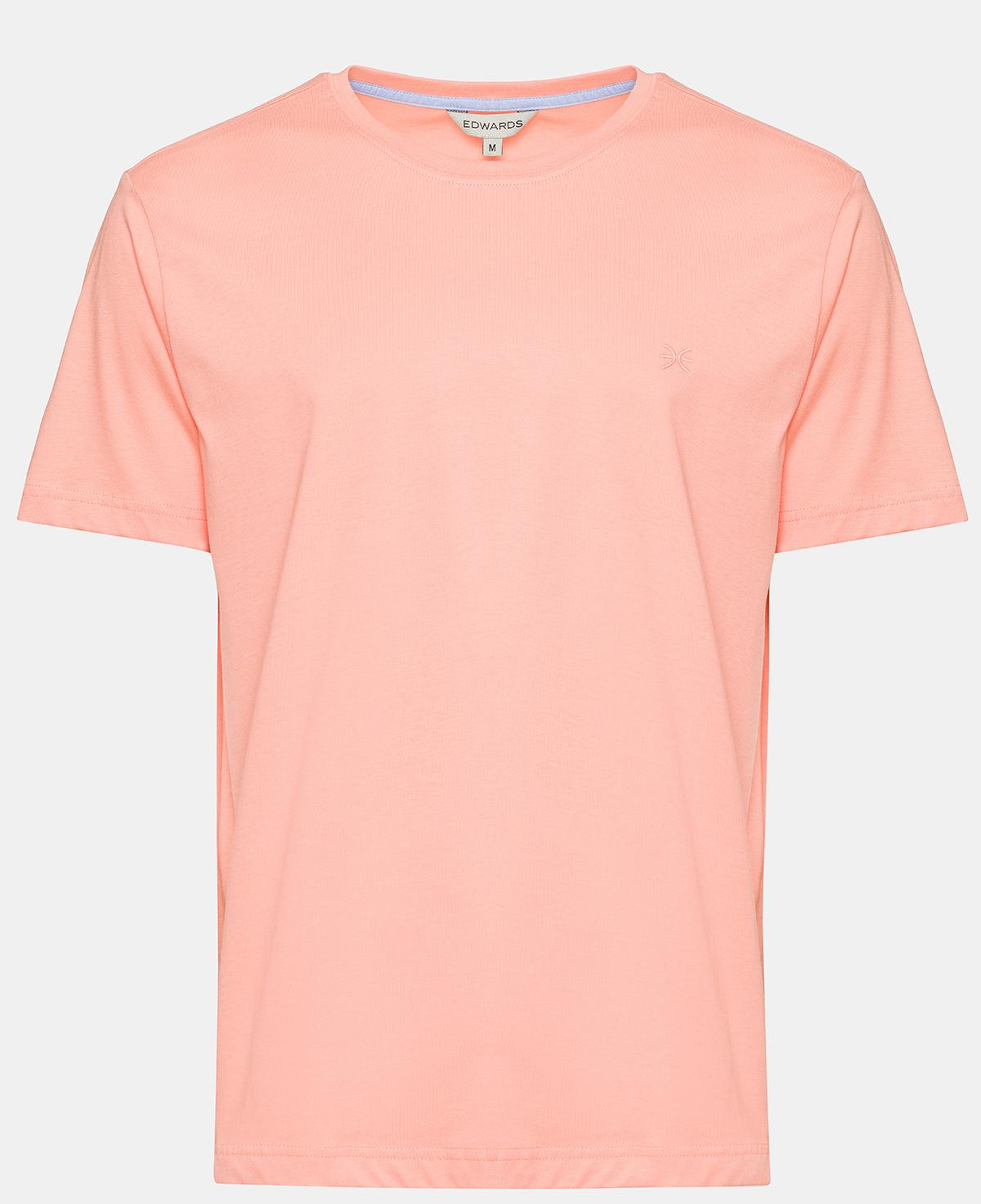 Erkek Pembe Organik Pamuklu Bisiklet Yaka T-Shirt