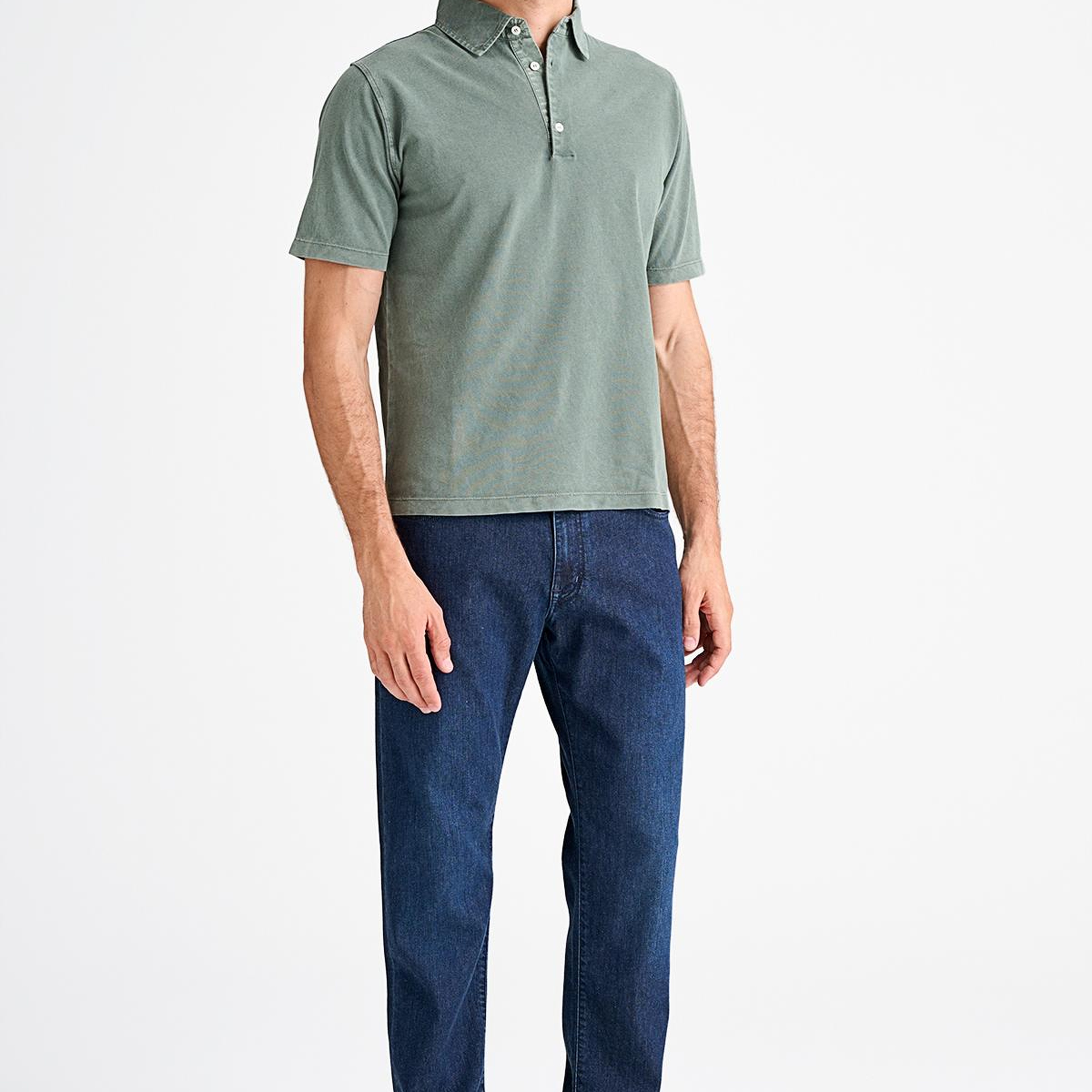 Erkek Yeşil Pike Polo Yaka T-Shirt