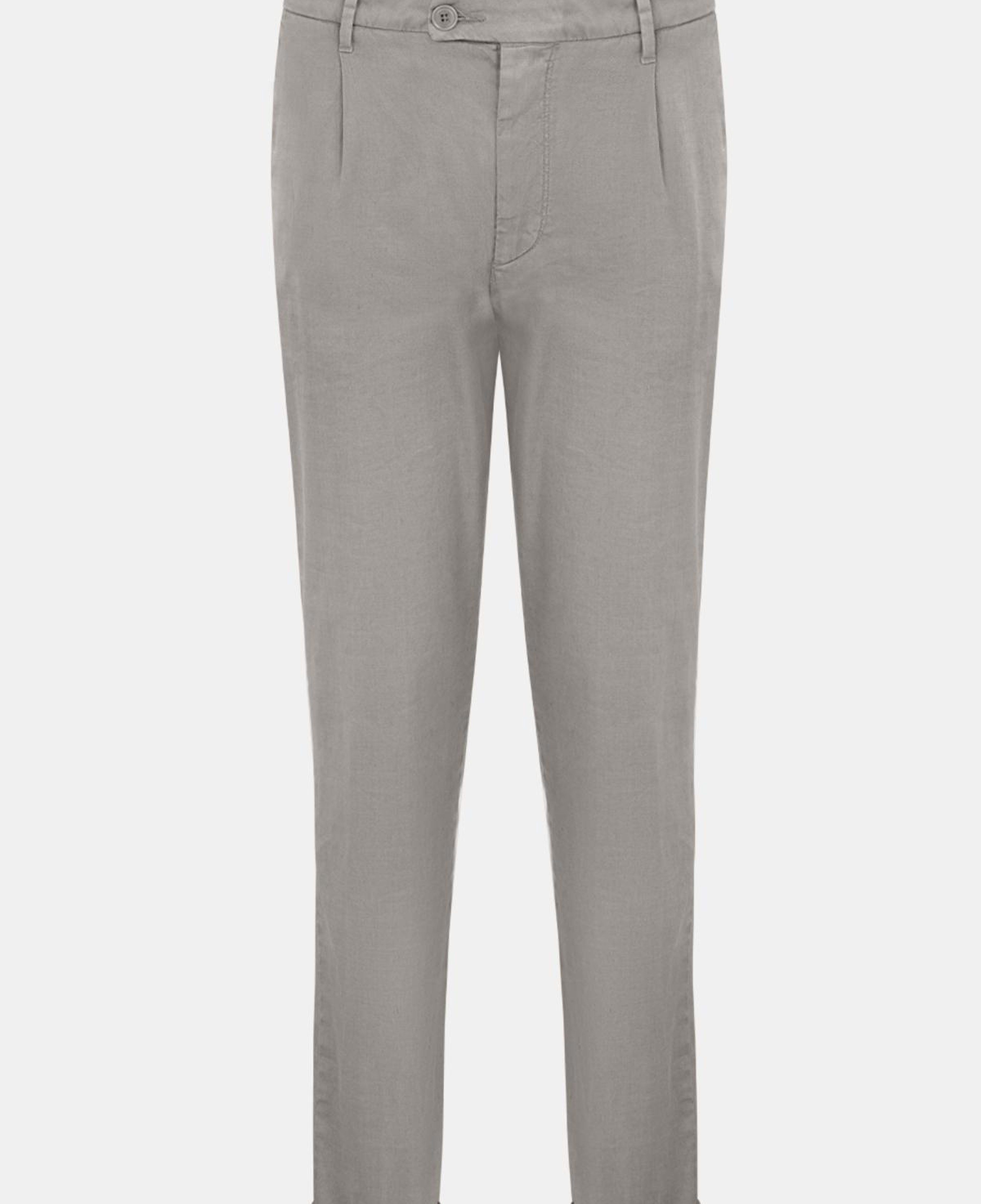 Erkek Gri Keten Chino Pantolon