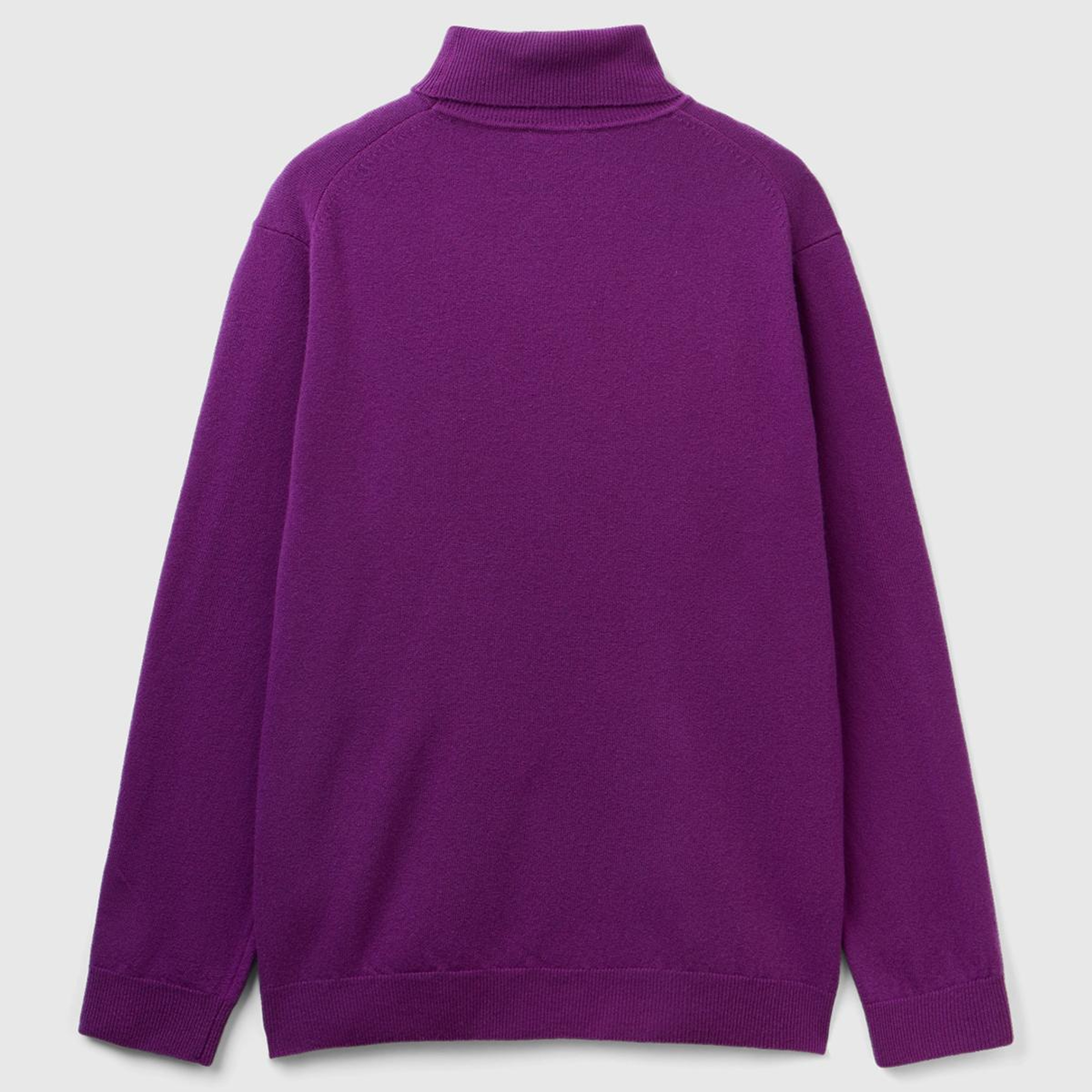 Erkek Mor Boğazlı Merino Kazak