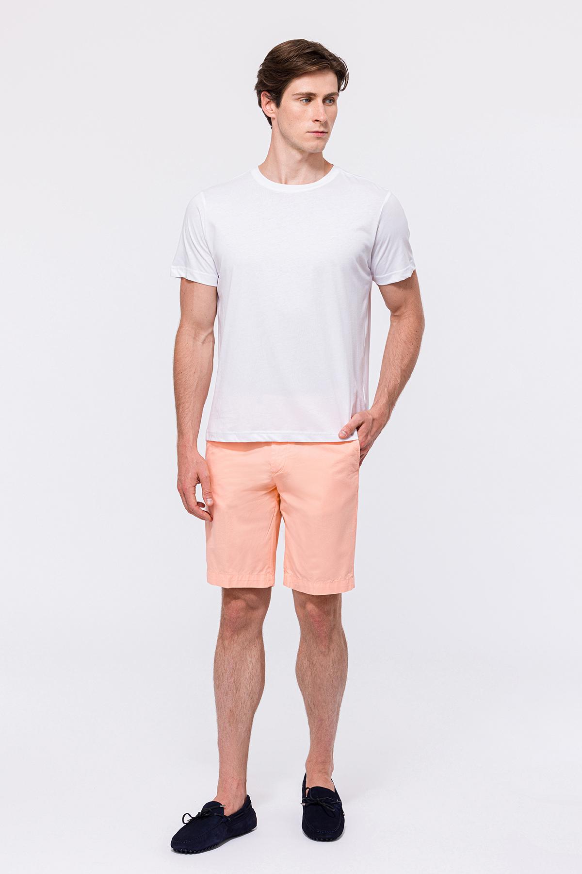 Erkek Beyaz Organik Pamuklu Bisiklet Yaka T-Shirt