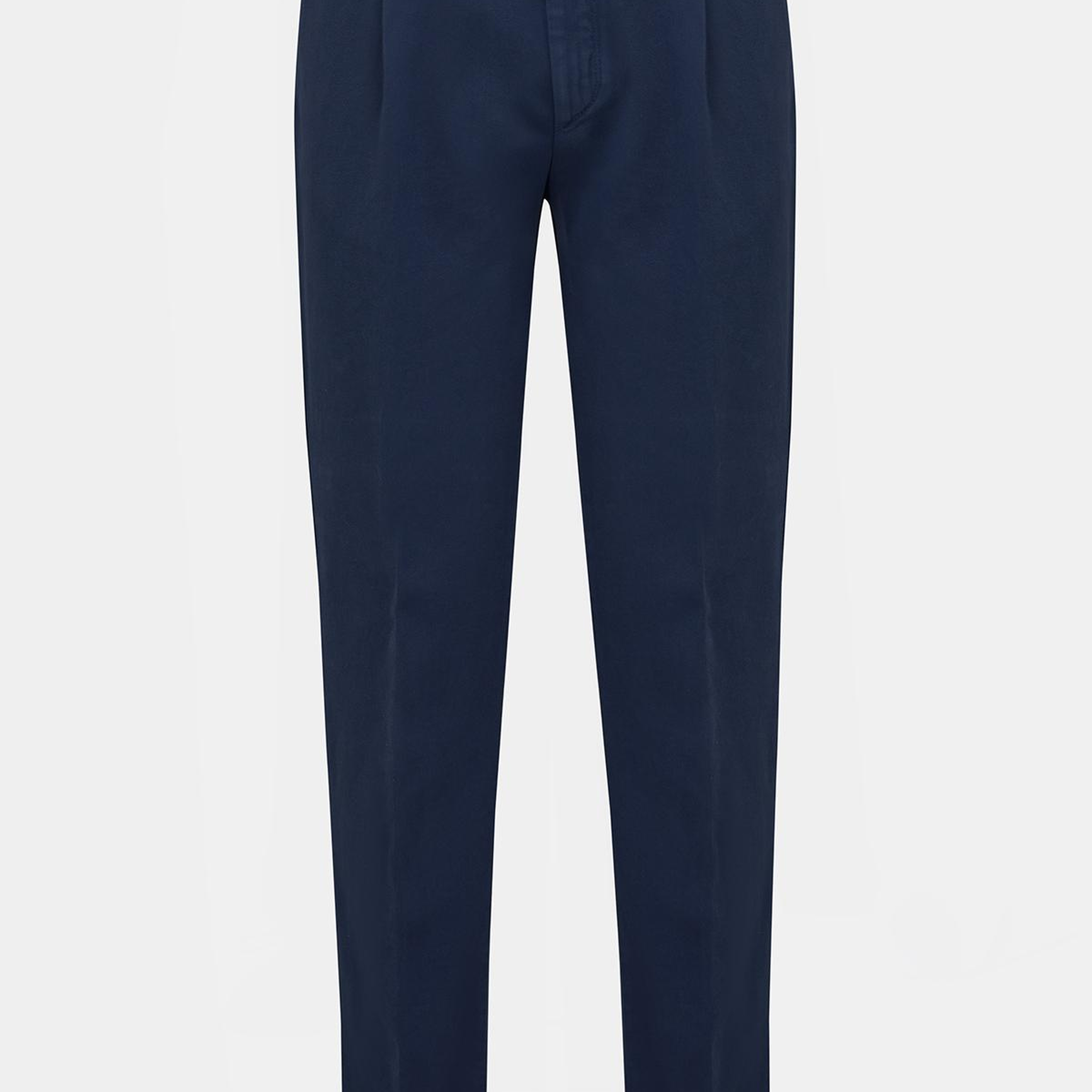 Erkek Lacivert Pamuk Streç Chino Pantolon