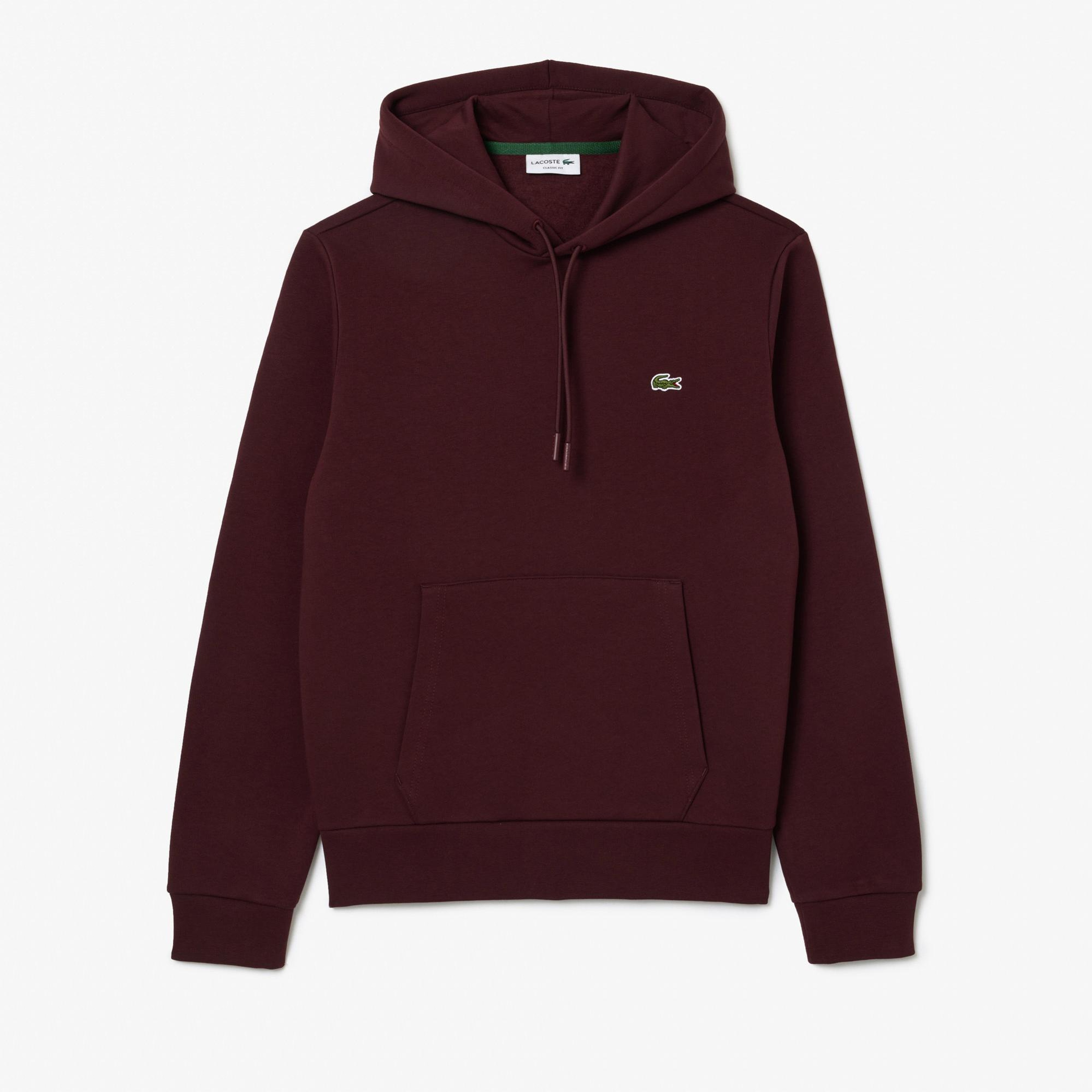 Lacoste Erkek Classic Fit Kapüşonlu Bordo Sweatshirt