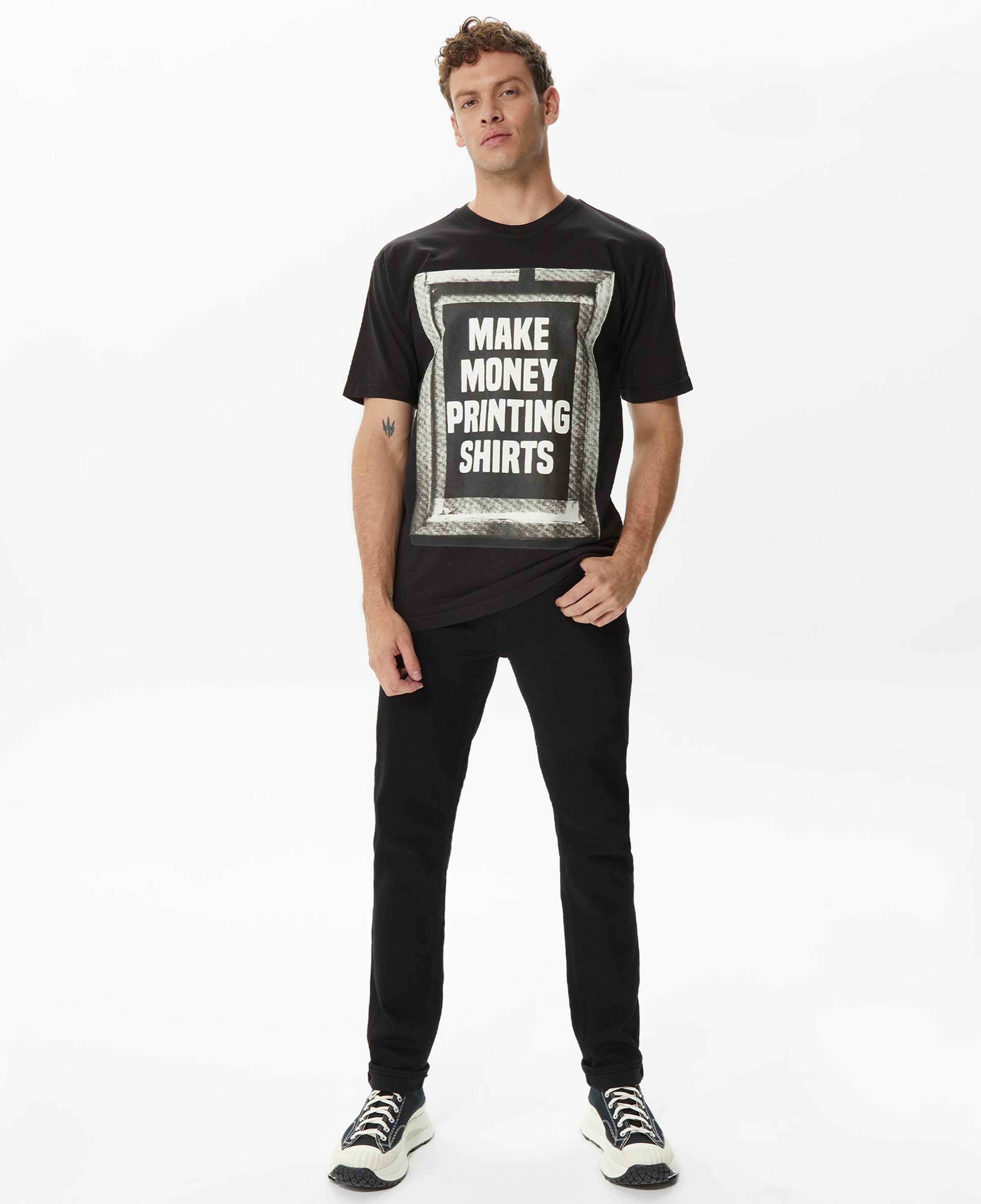 Market Printing Money Erkek Siyah Tişört