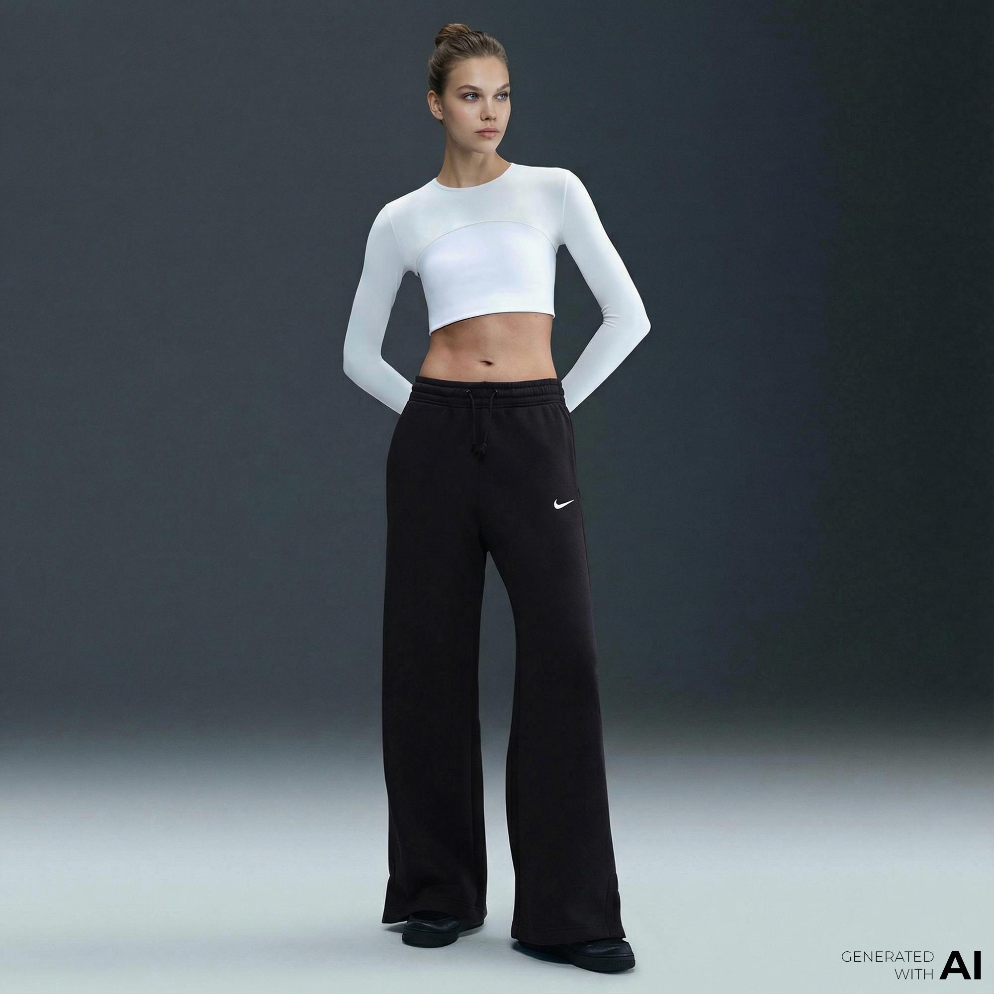 Nike Sportswear Phoenix Fleece Kadın Siyah Eşofman Altı