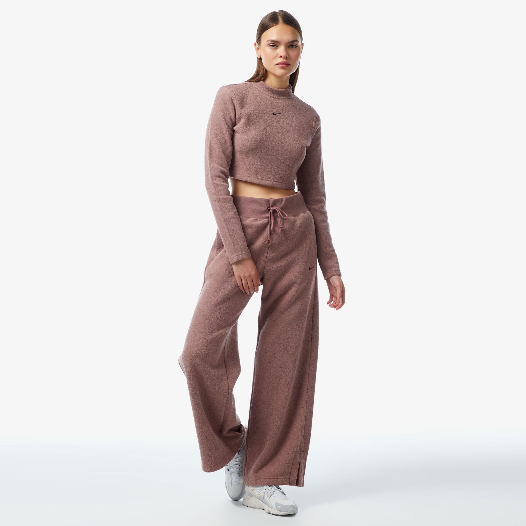 Nike Sportswear Phoenix Plush Kadın Pembe Crop T-Shirt