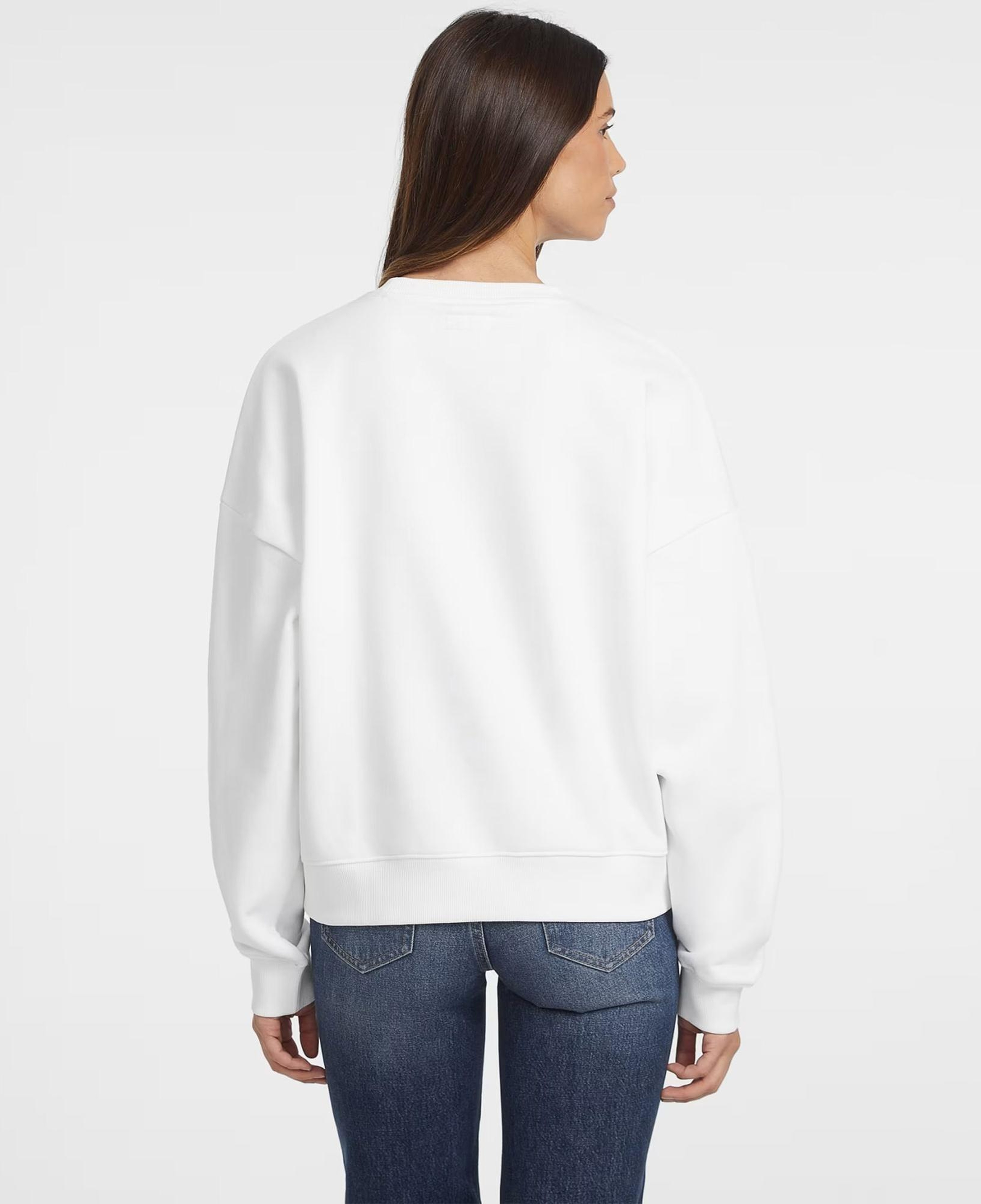 Guess Iconic Tria Kadın Beyaz Sweatshirt