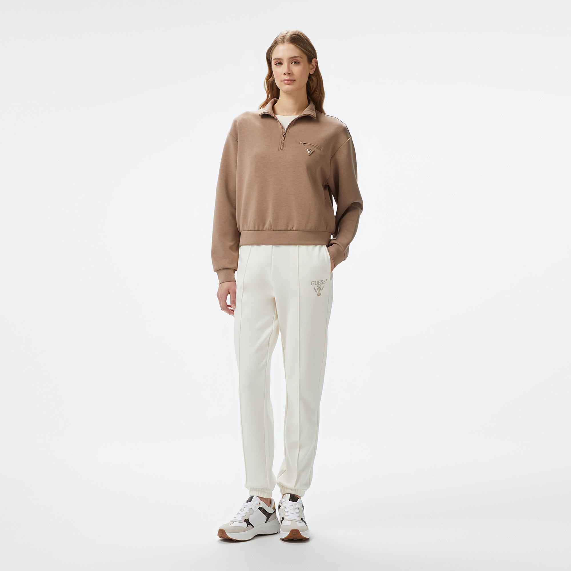 Guess Roberta Fleece Kadın Beyaz Eşofman Altı