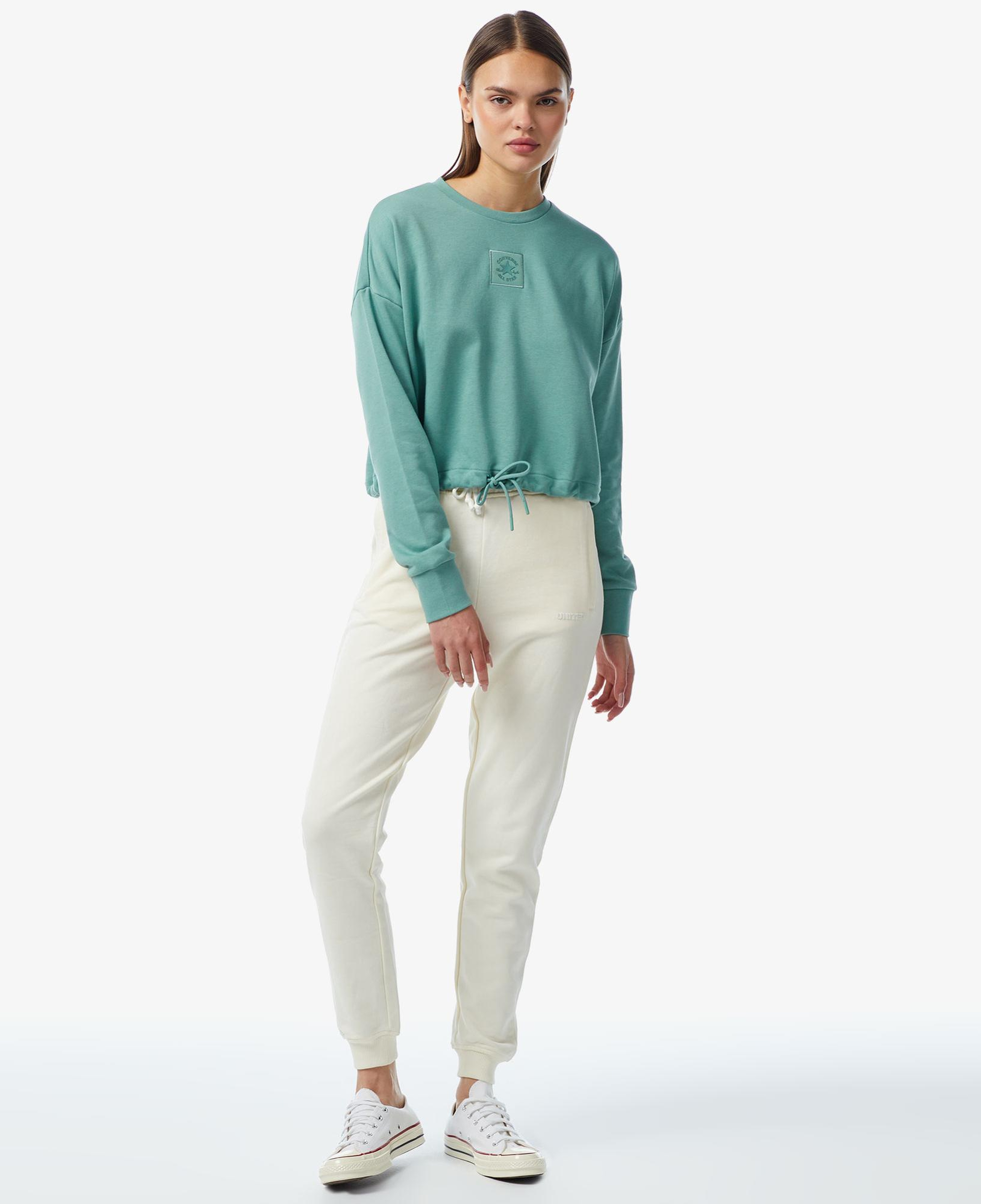 Converse Chuck Taylor Embro Crew Kadın Yeşil Sweatshirt