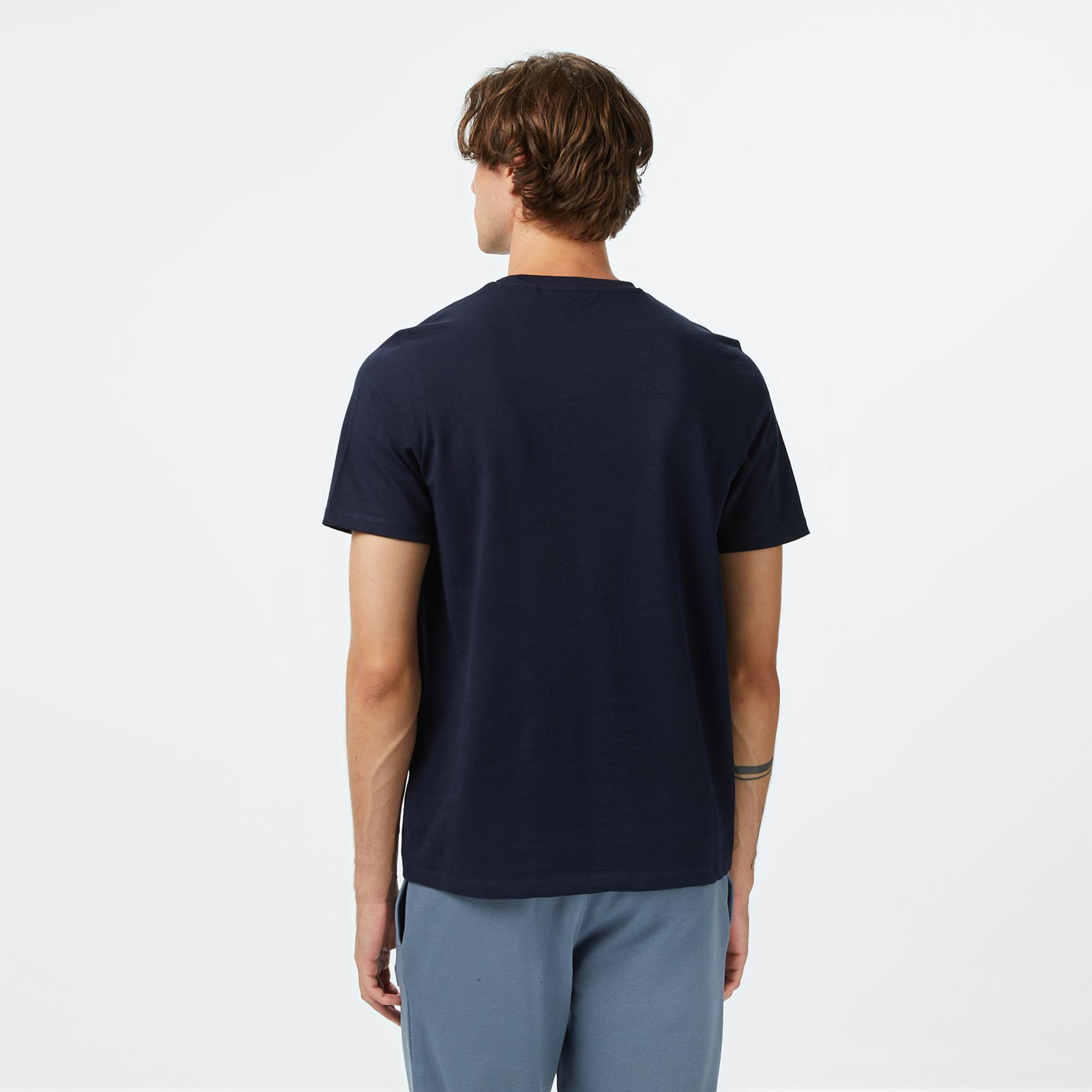 Guess Patch Regular Fit Erkek Lacivert T-Shirt