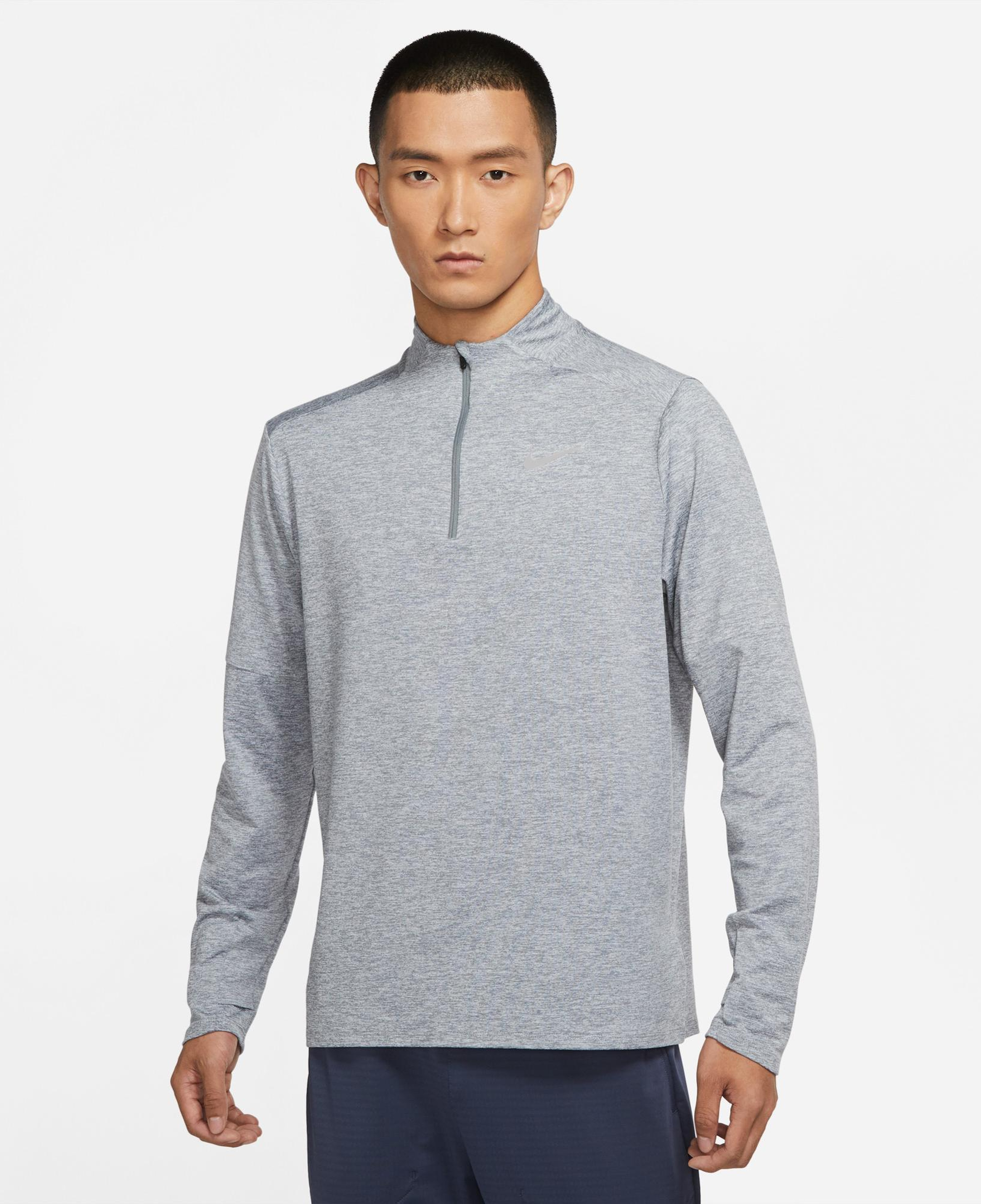 Nike Dri-Fit Element Erkek Gri Uzun Kollu T-Shirt