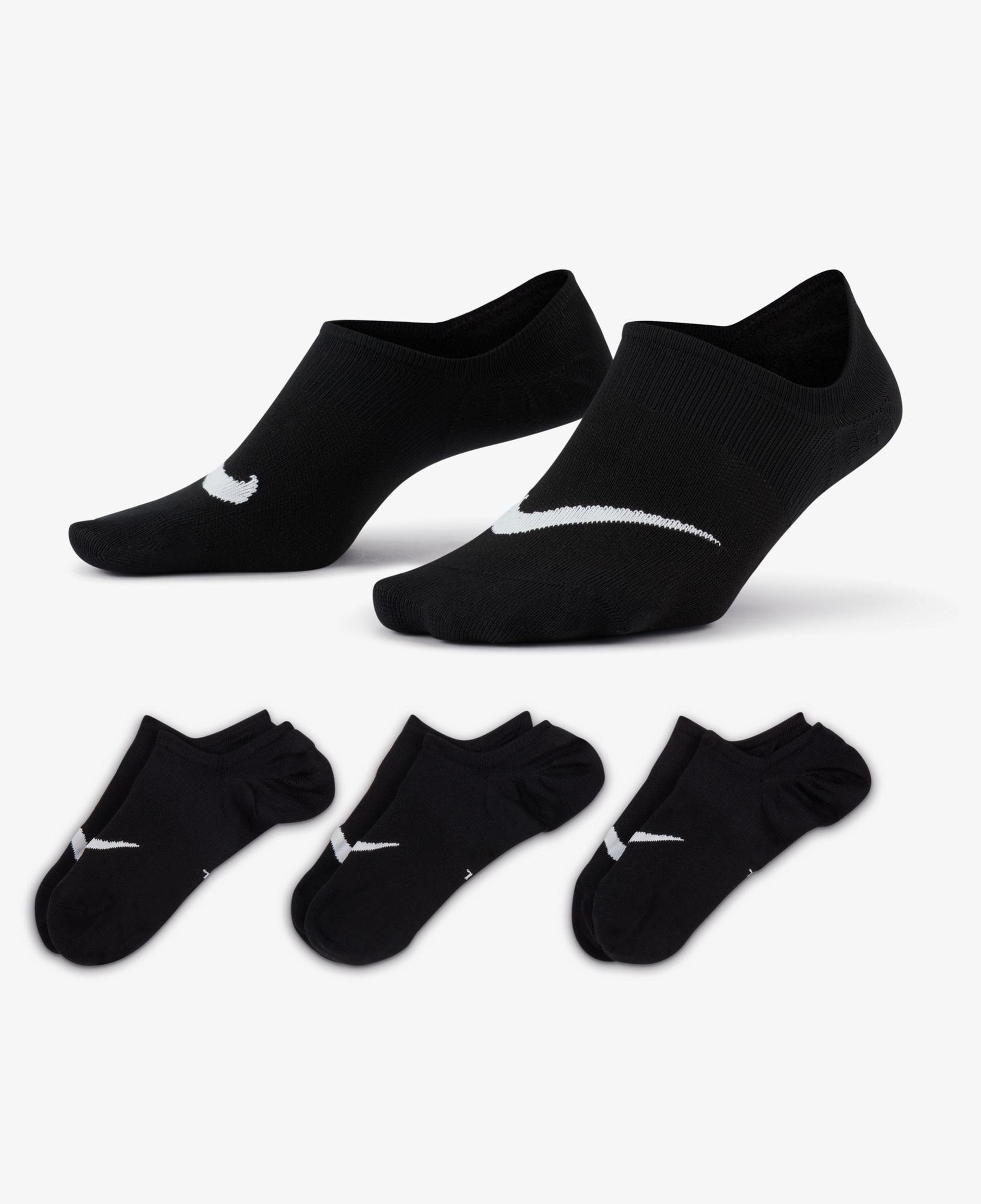 Nike Everyday Plus Lightweight Footie 3'lü Unisex Siyah Çorap