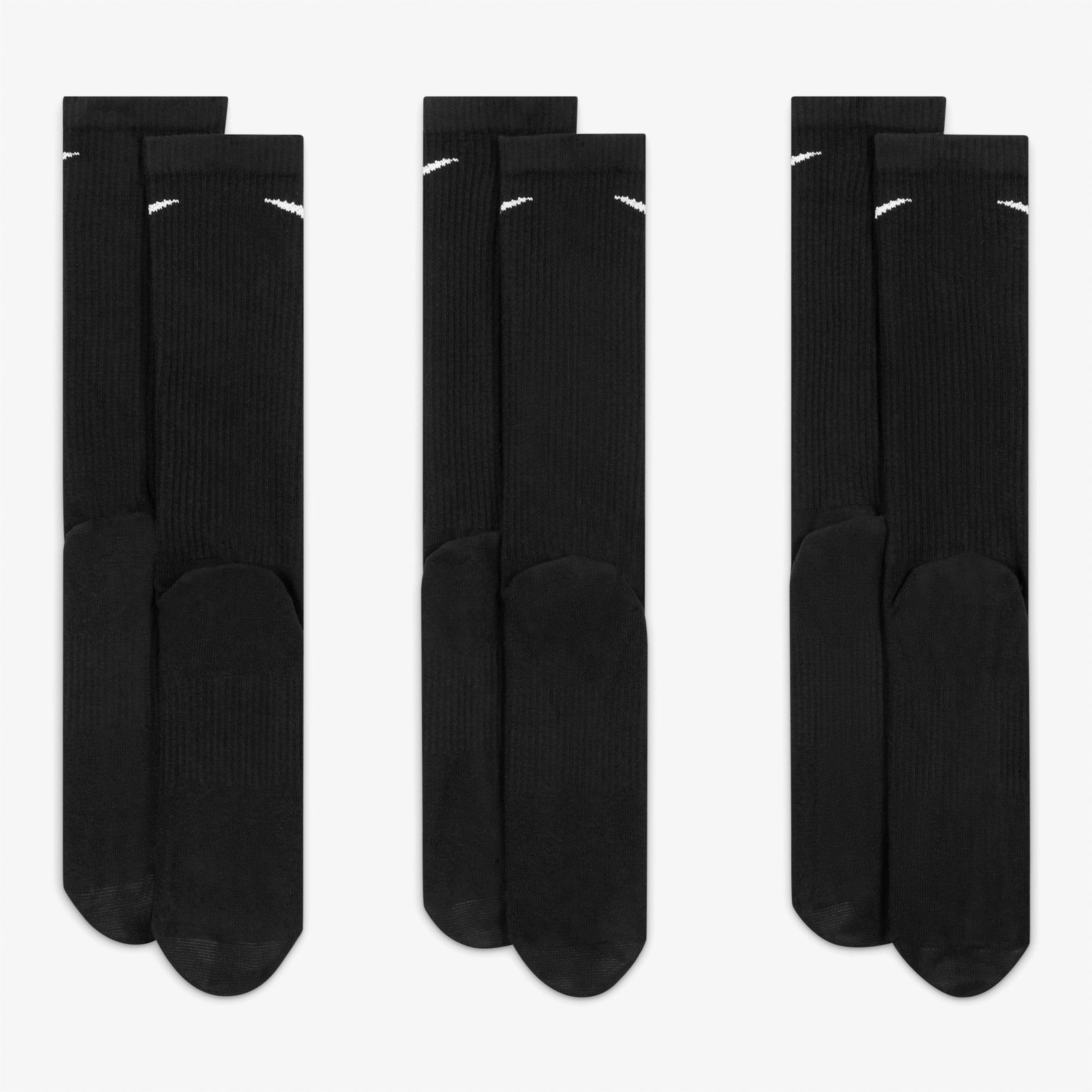 Nike Everyday Plus Lightweight 3' lü Erkek Siyah Çorap