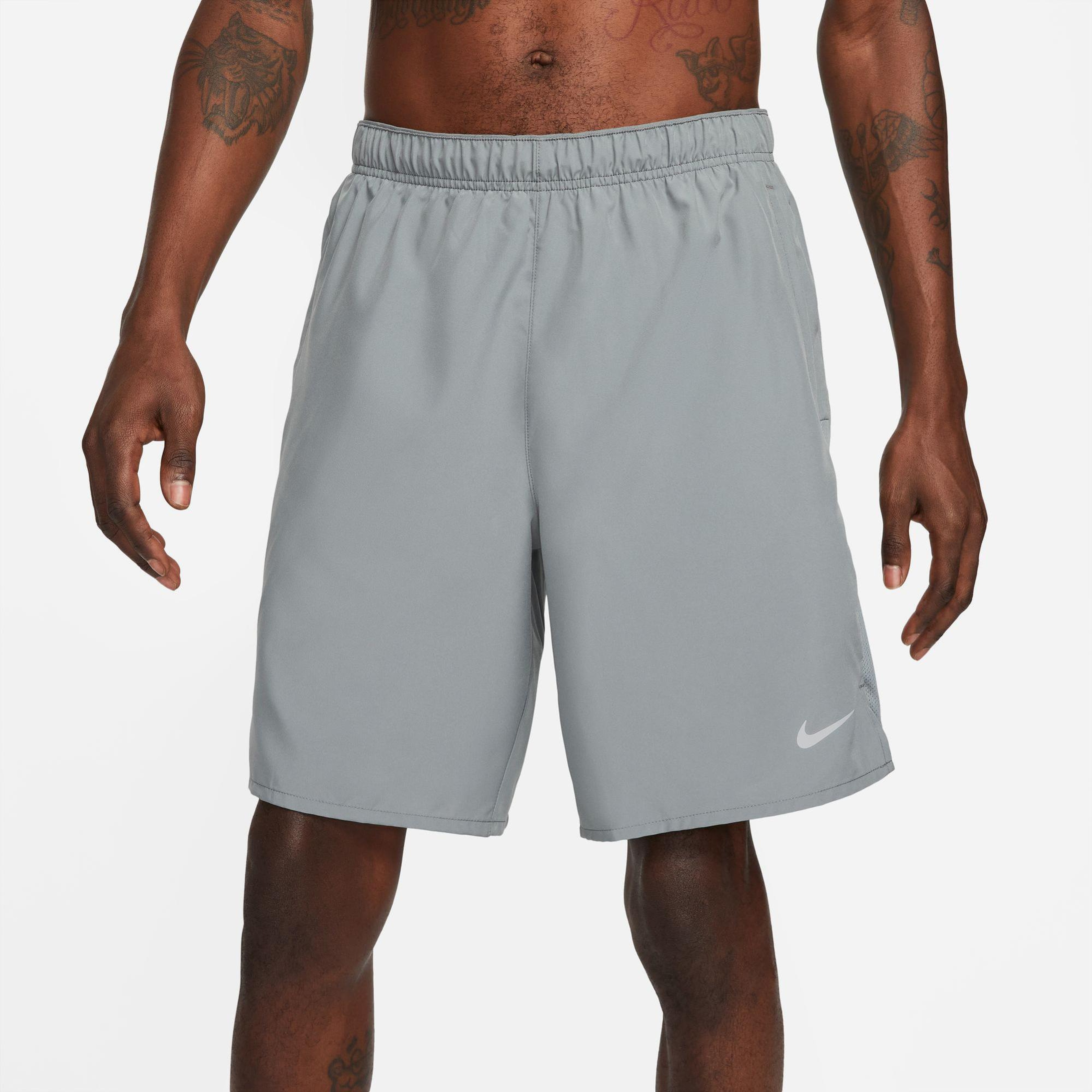 Nike Dri-Fit Challenger Erkek Gri Şort
