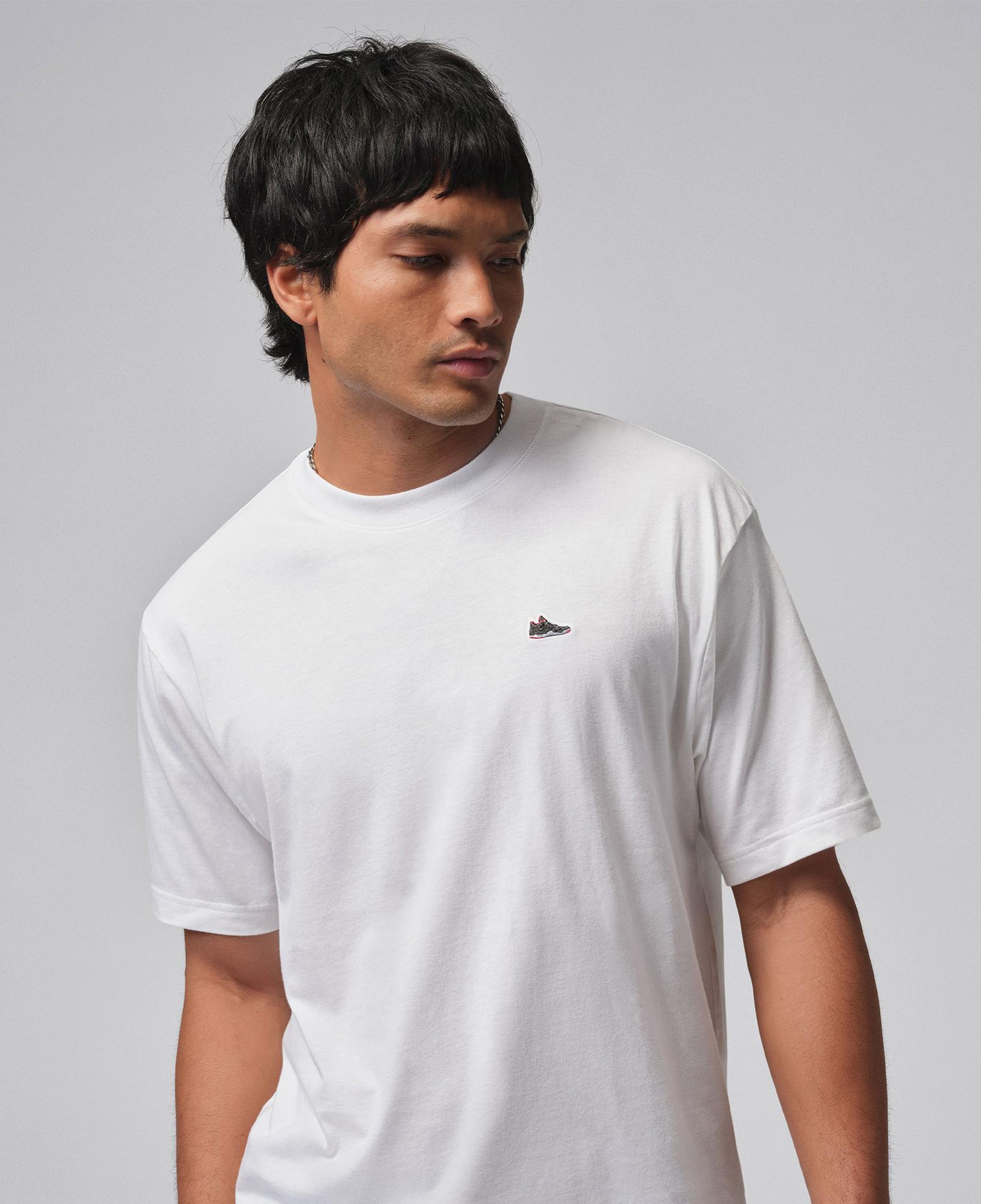 Jordan Sneaker Patch Erkek Beyaz T-Shirt