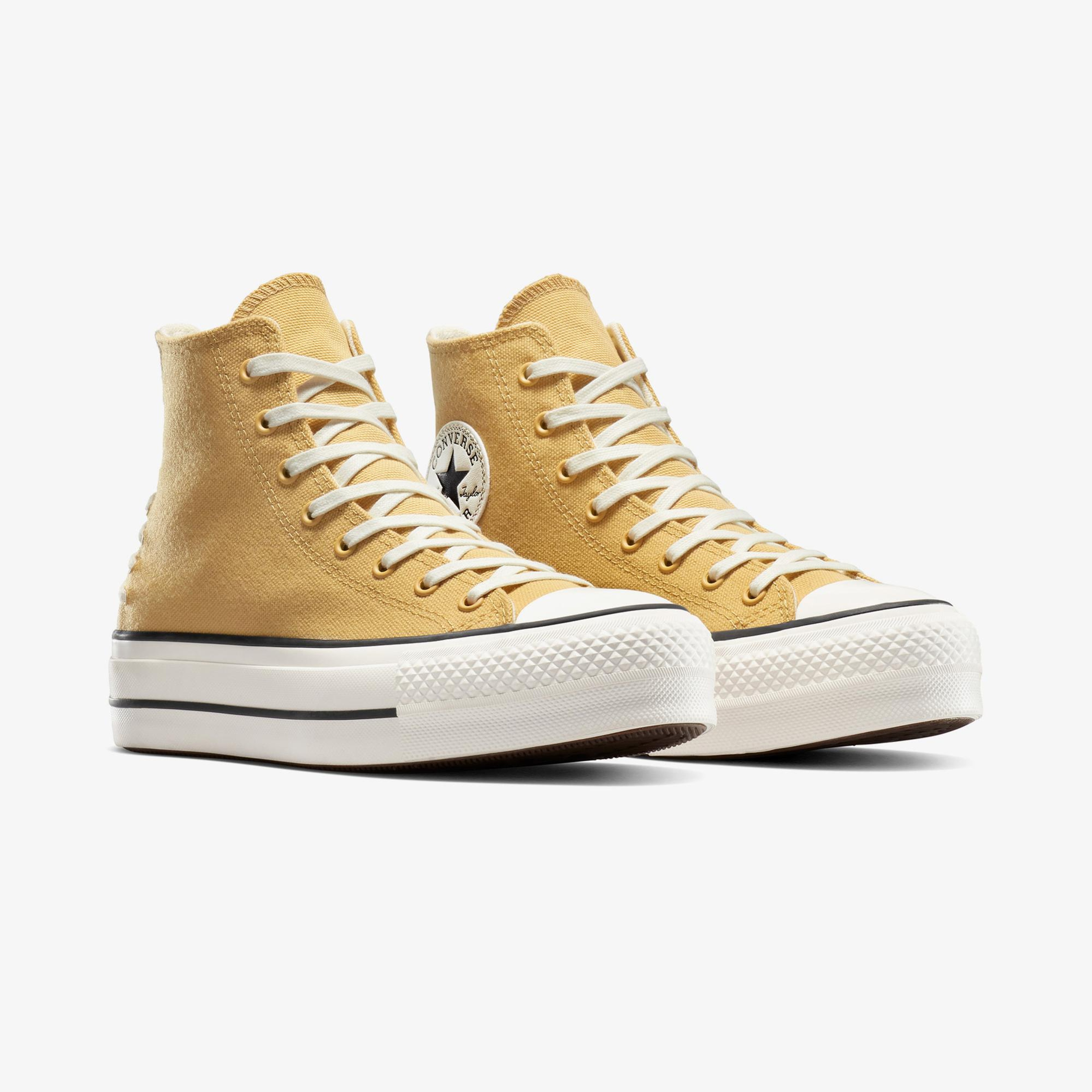 Converse Chuck Taylor All Star Lift Crafted Laces Kadın Turuncu Platform Sneaker