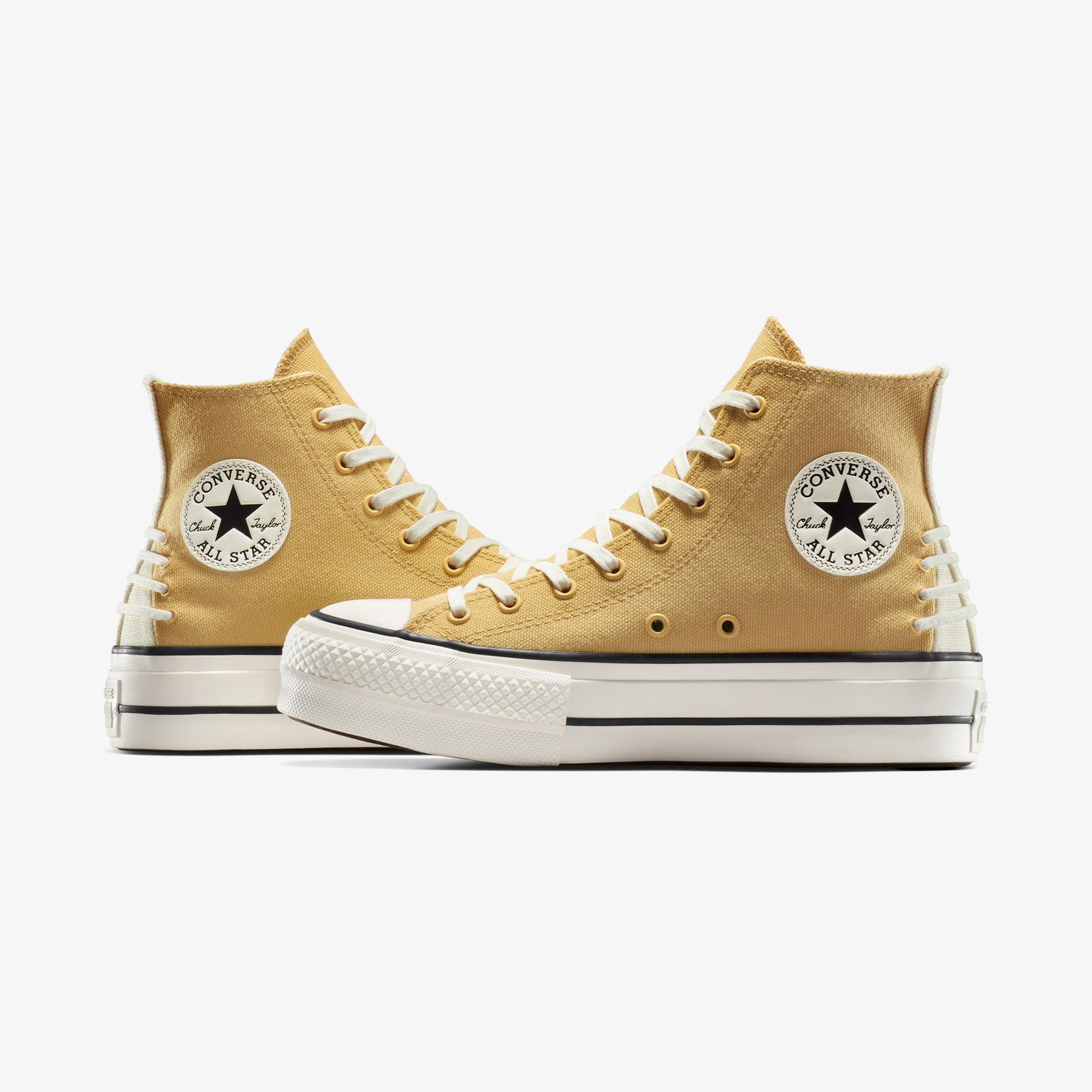 Converse Chuck Taylor All Star Lift Crafted Laces Kadın Turuncu Platform Sneaker
