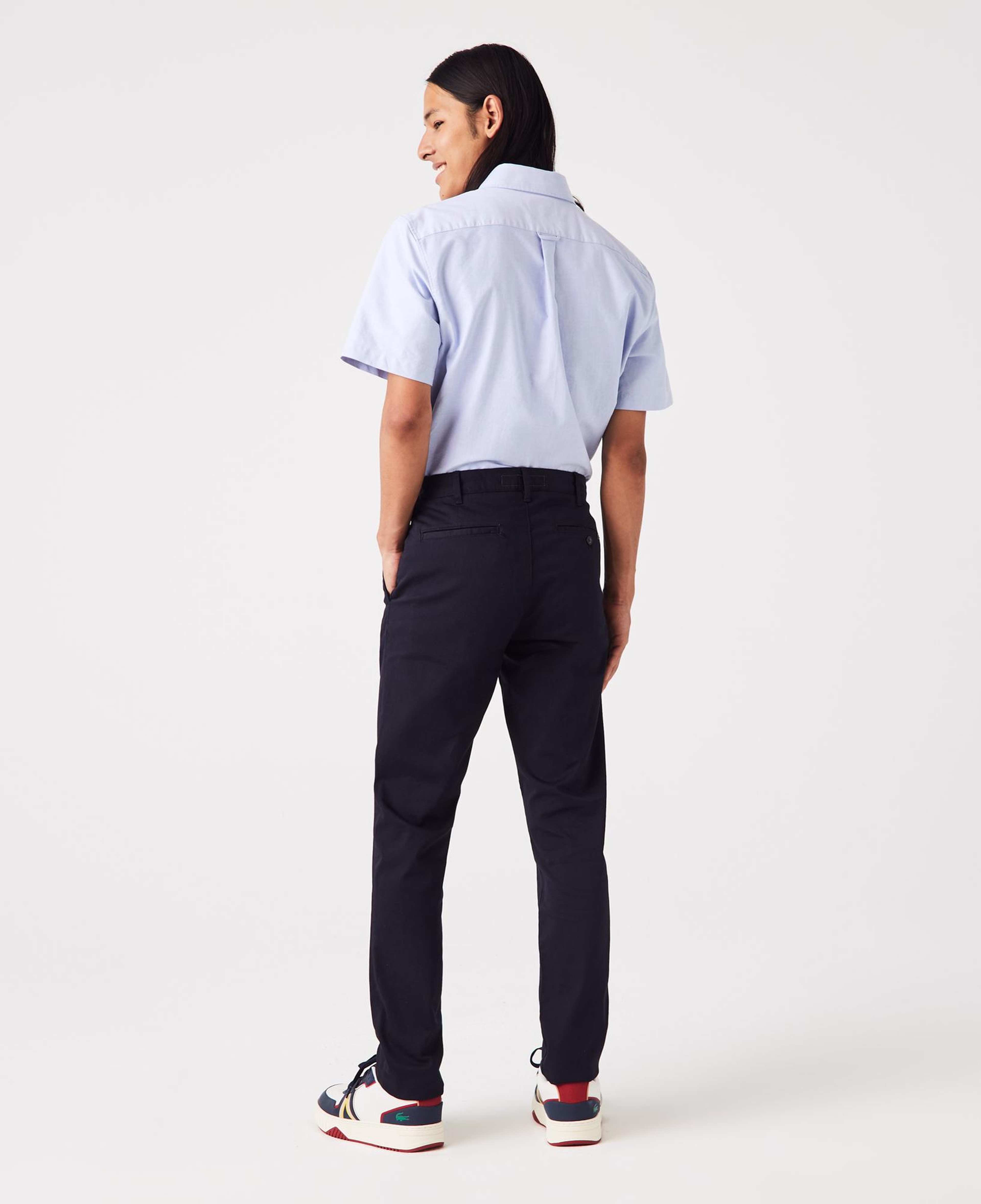 Erkek Slim Fit Chino Siyah Pantolon