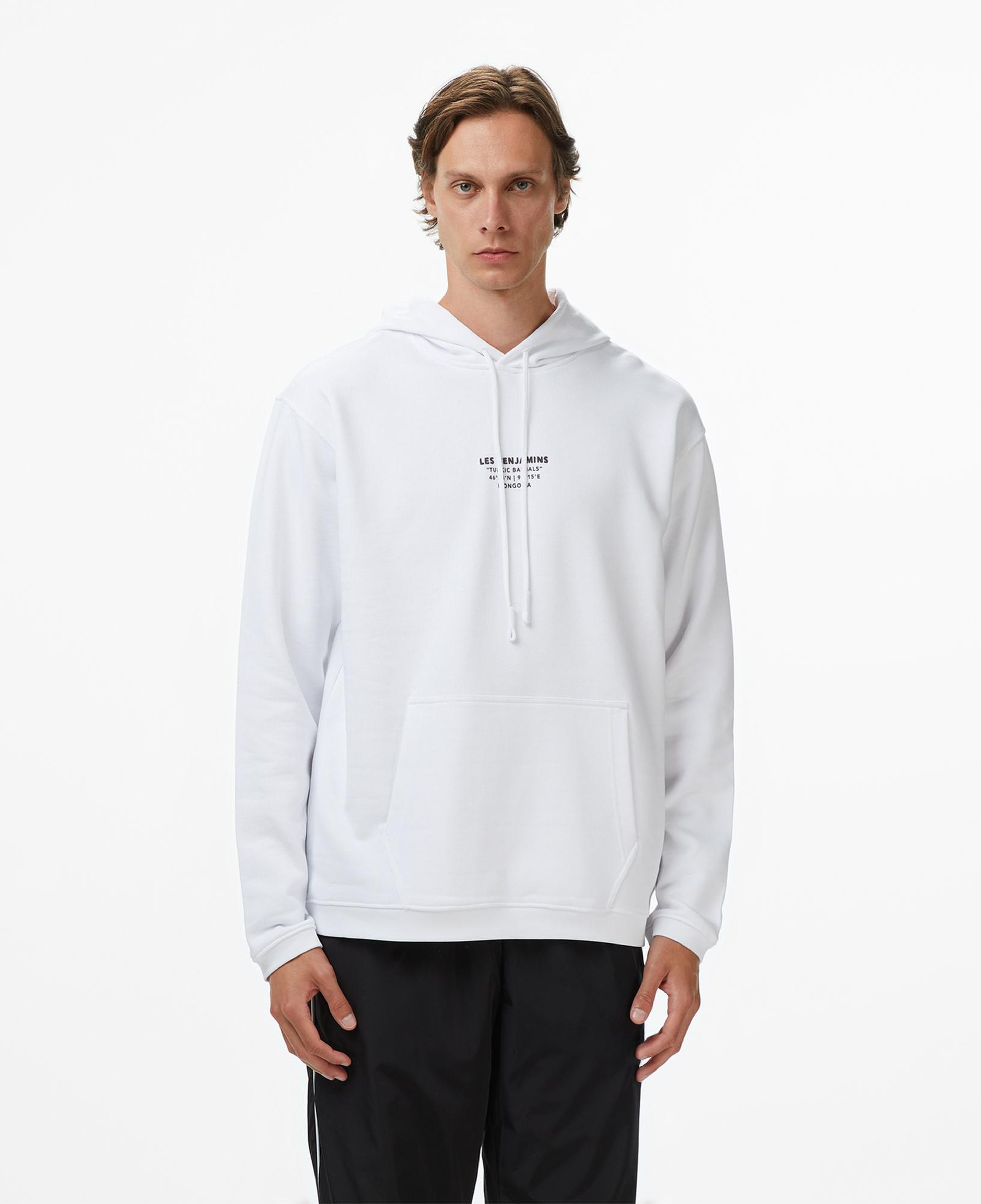 Les Benjamins 004 Erkek Beyaz Sweatshirt