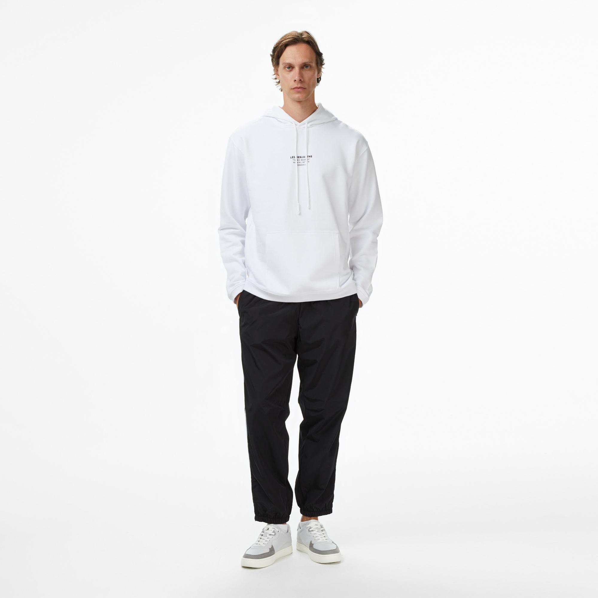 Les Benjamins 004 Erkek Beyaz Sweatshirt