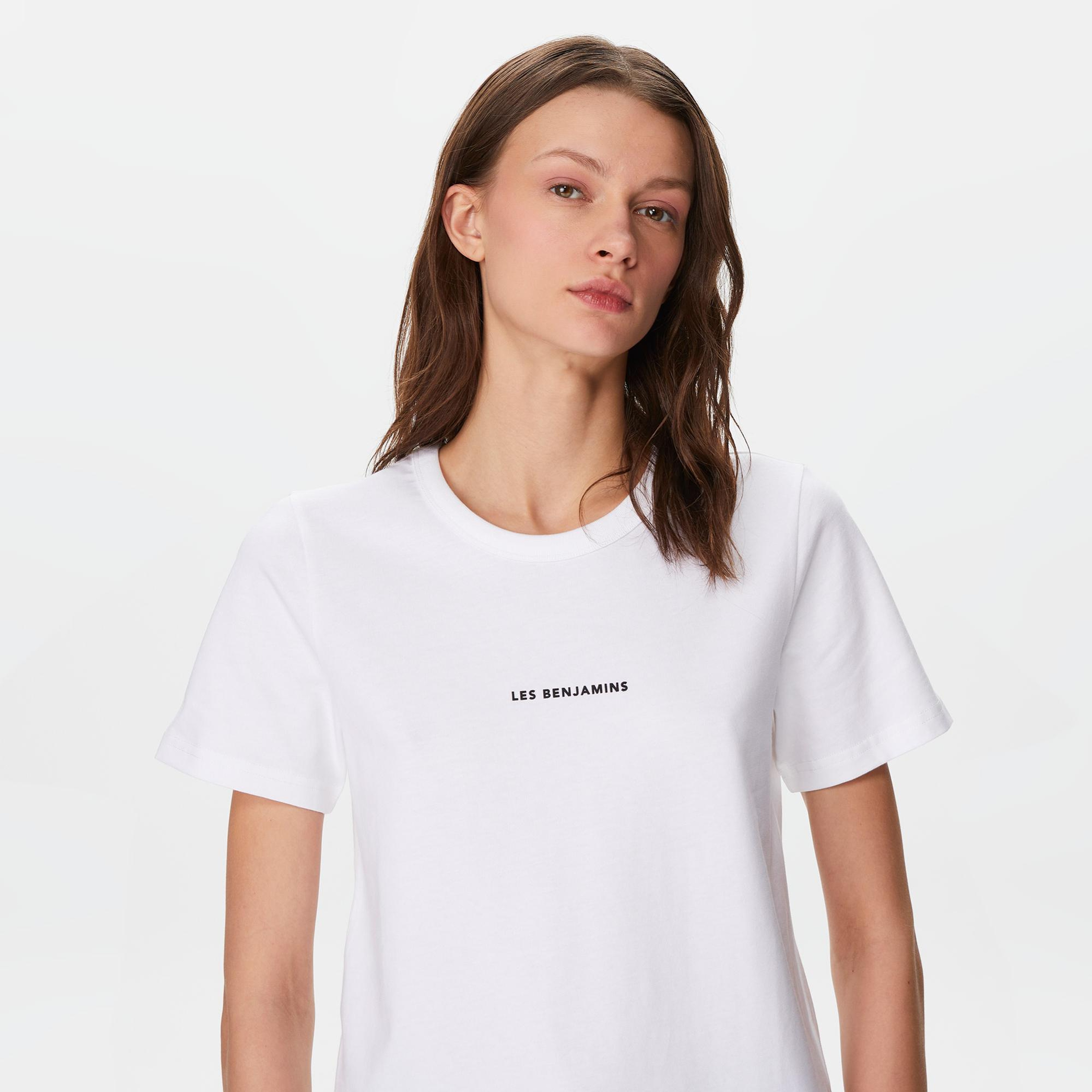 Les Benjamins Regular 402 Kadın Beyaz T-Shirt