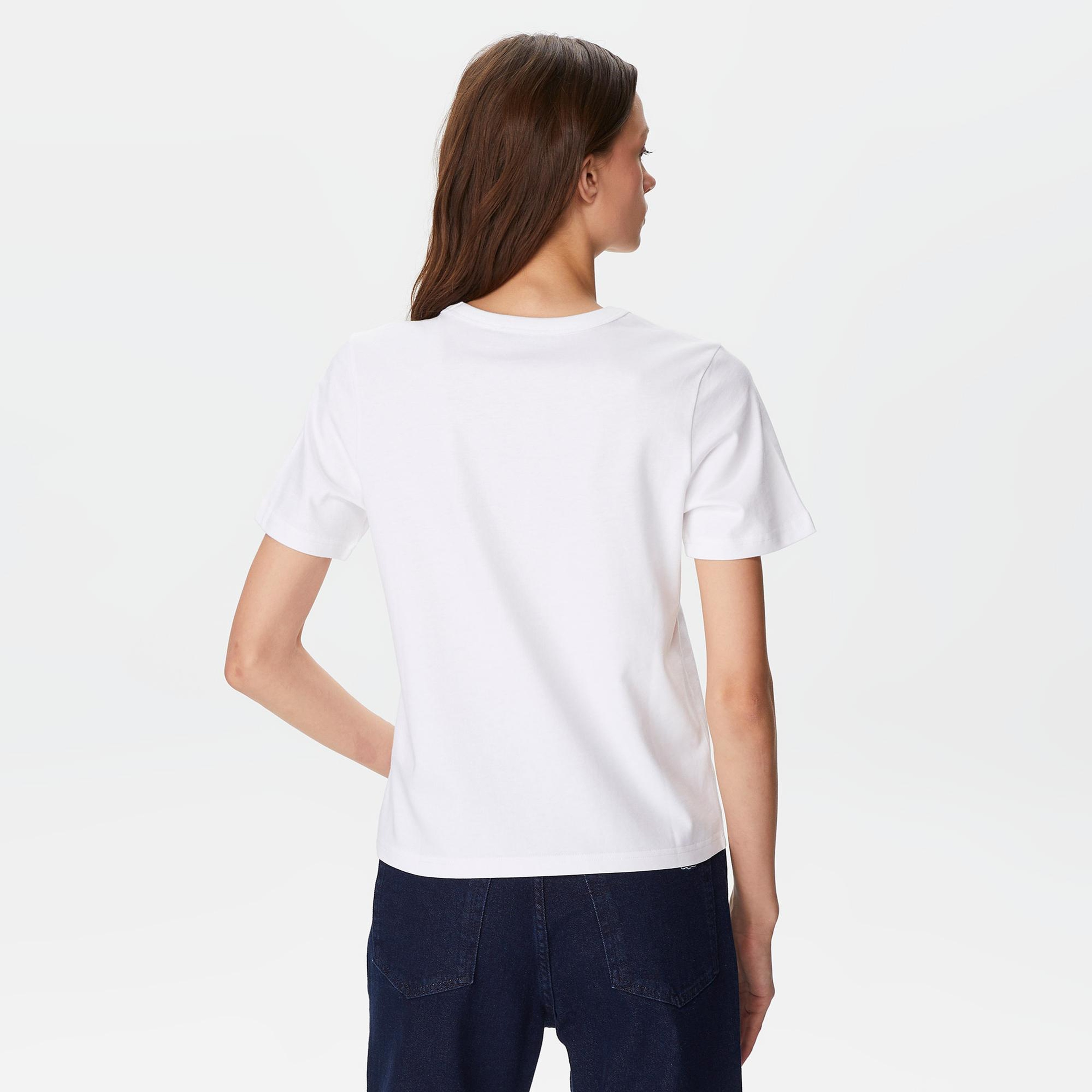 Les Benjamins Regular 402 Kadın Beyaz T-Shirt