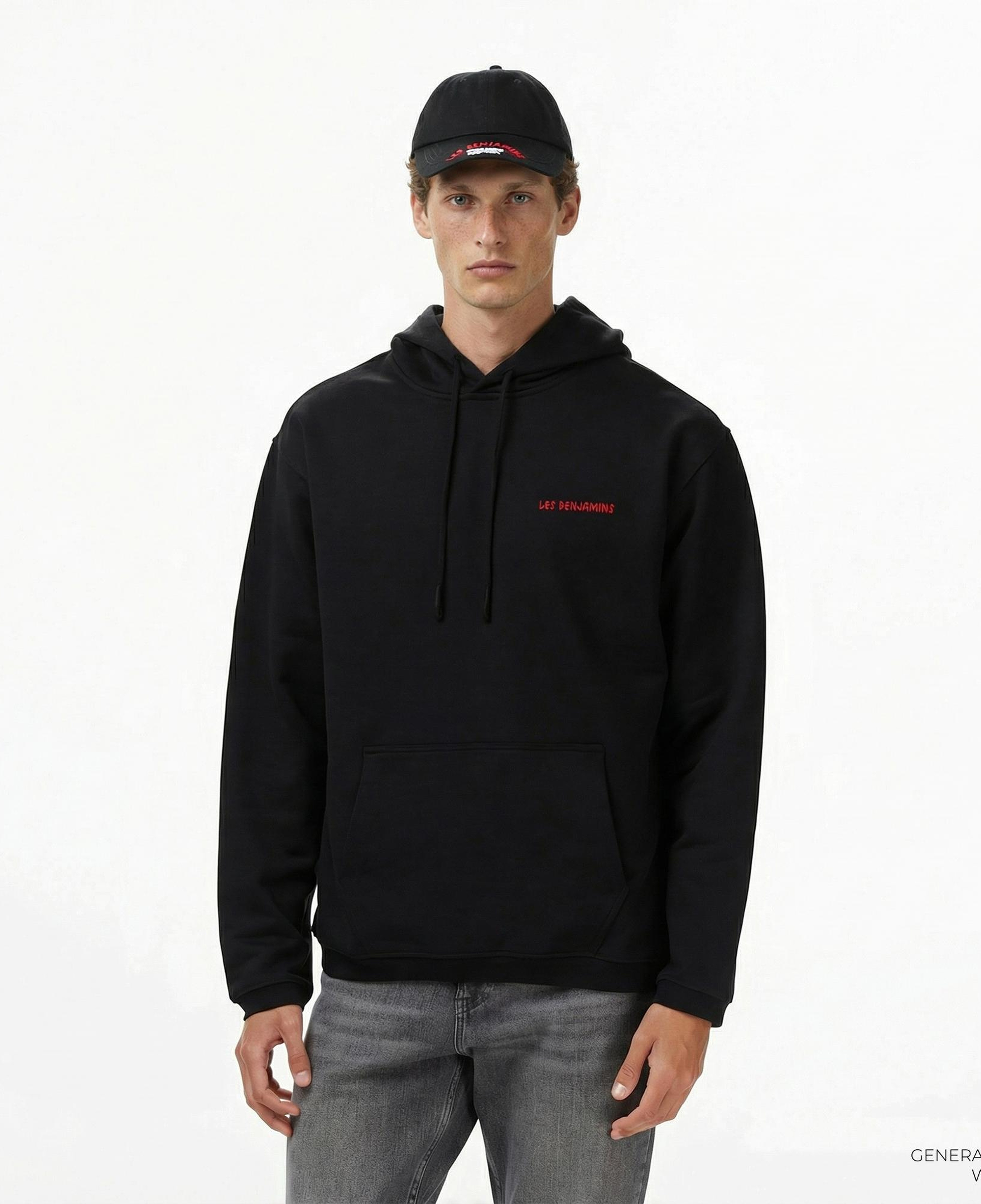 Les Benjamins 019 Erkek Siyah Sweatshirt