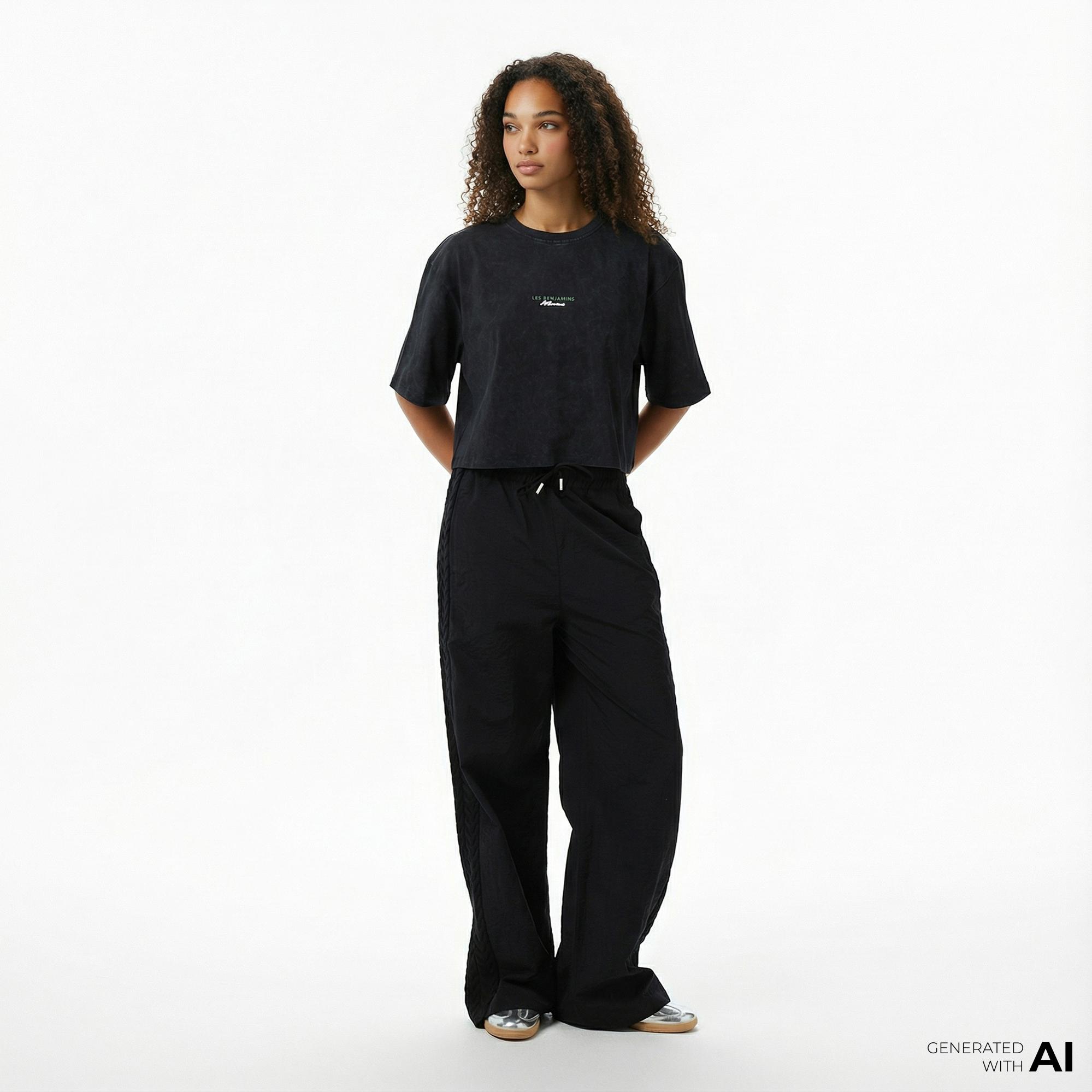 Les Benjamins Track 003 Kadın Siyah Pantolon