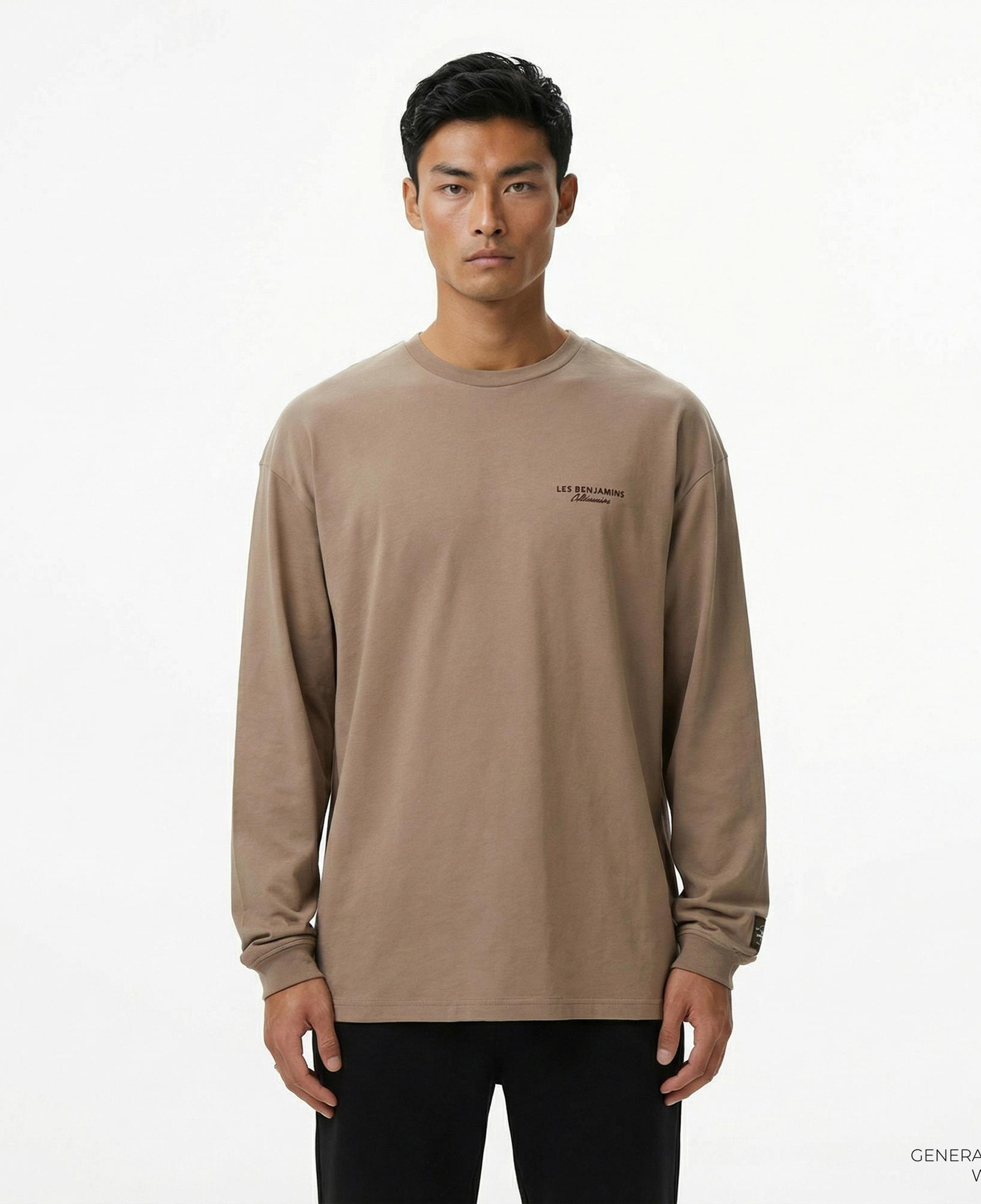 Les Benjamins 002 Erkek Bej T-Shirt