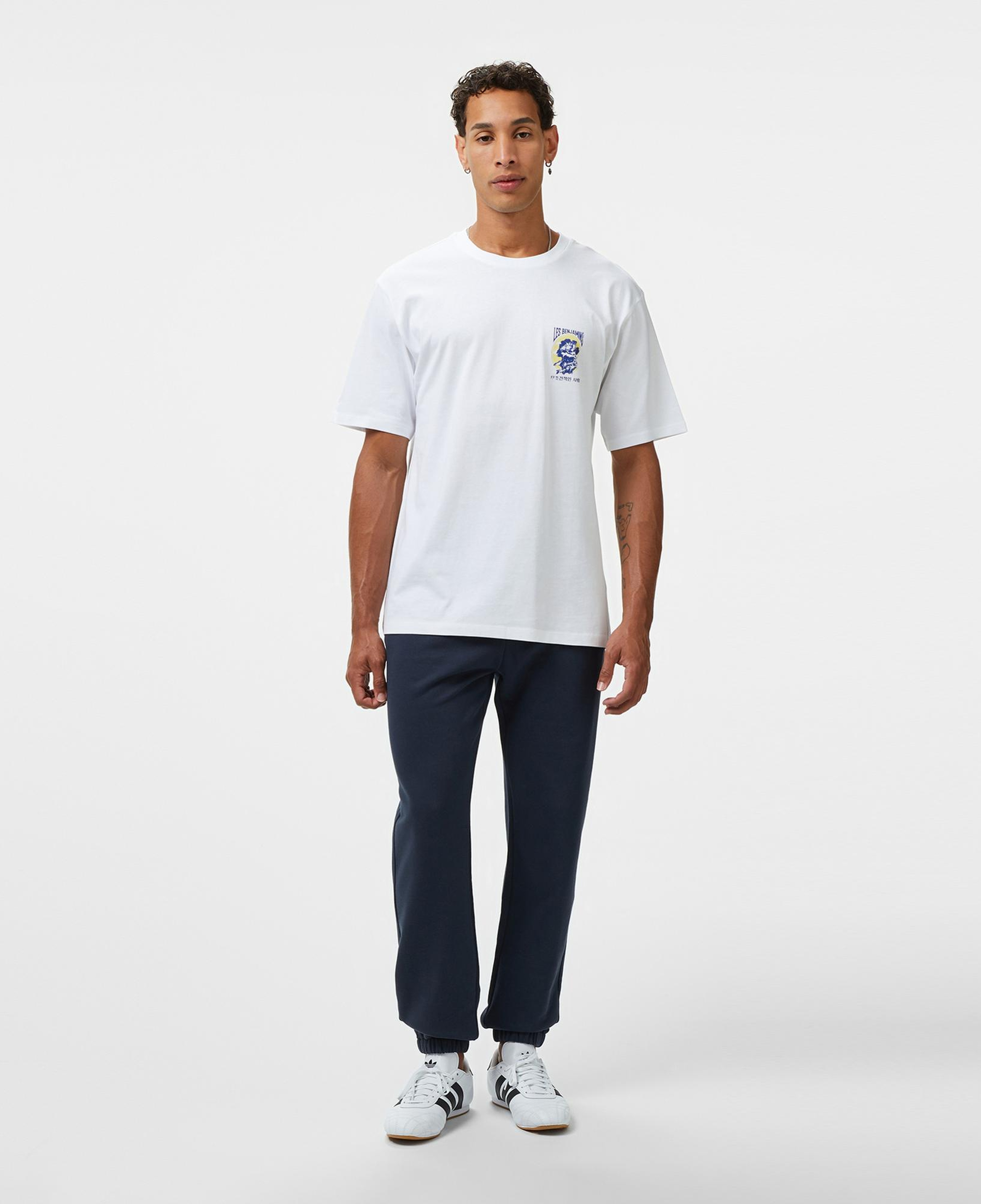 Les Benjamins Relaxed 022 Erkek Beyaz T-Shirt