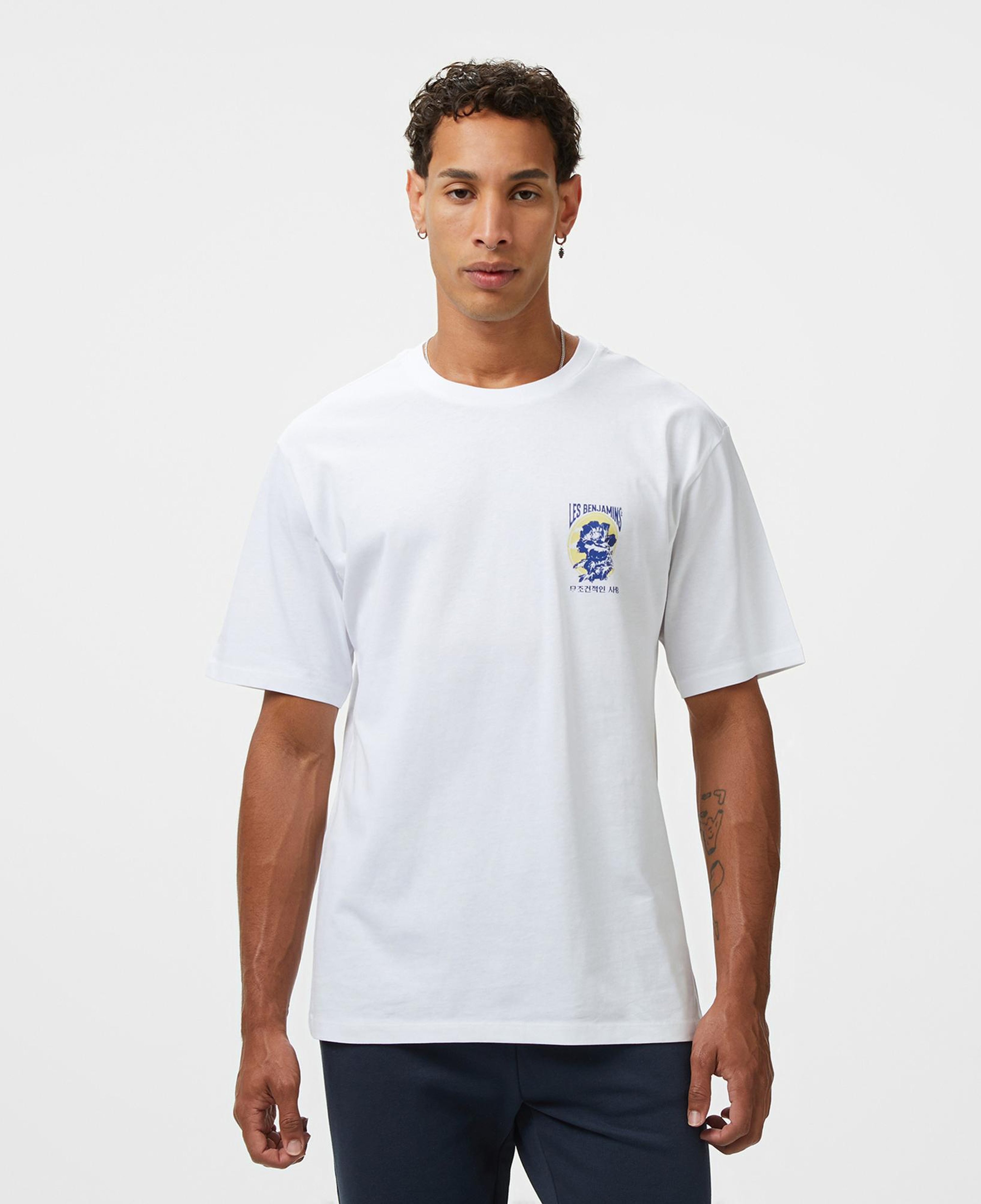 Les Benjamins Relaxed 022 Erkek Beyaz T-Shirt