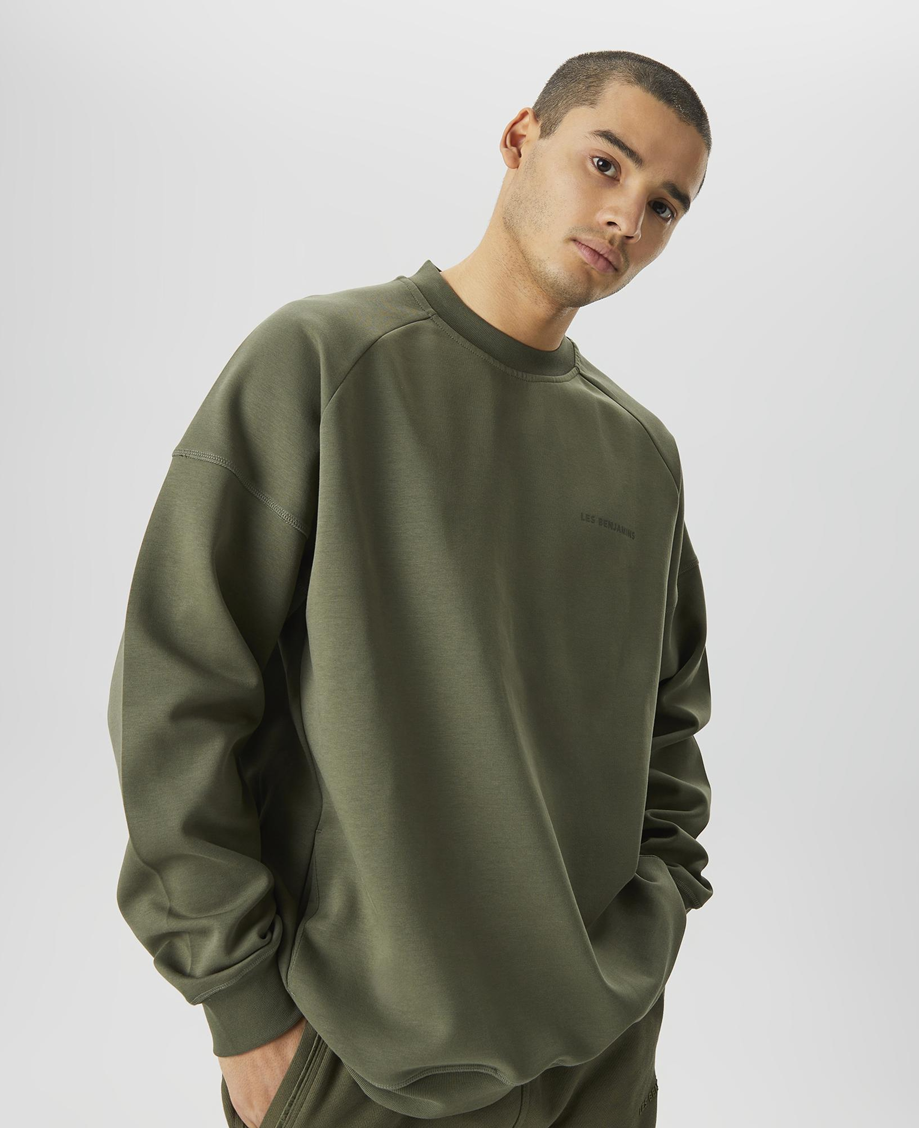 Les Benjamins 406 Erkek Haki Sweatshirt