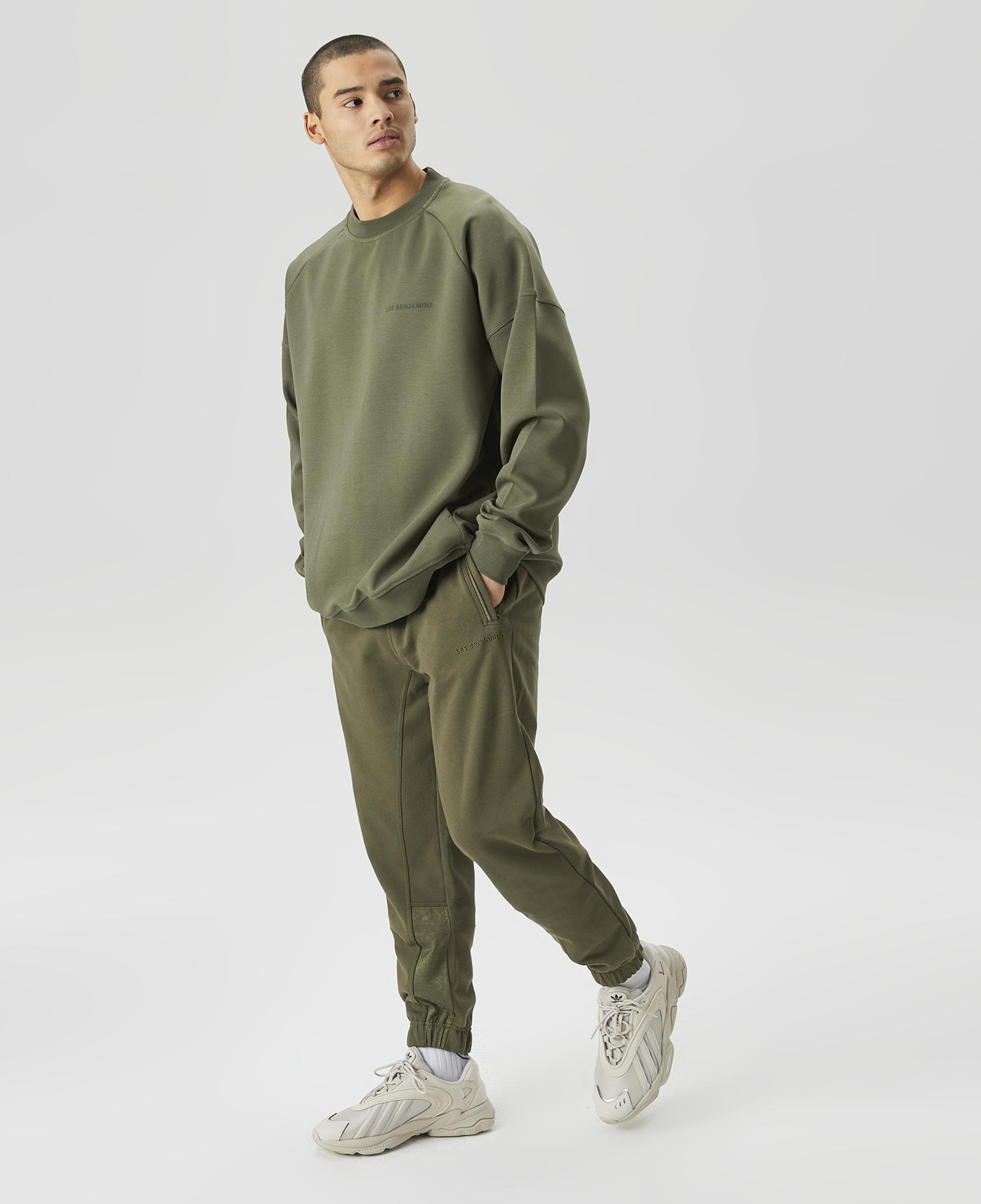 Les Benjamins 406 Erkek Haki Sweatshirt