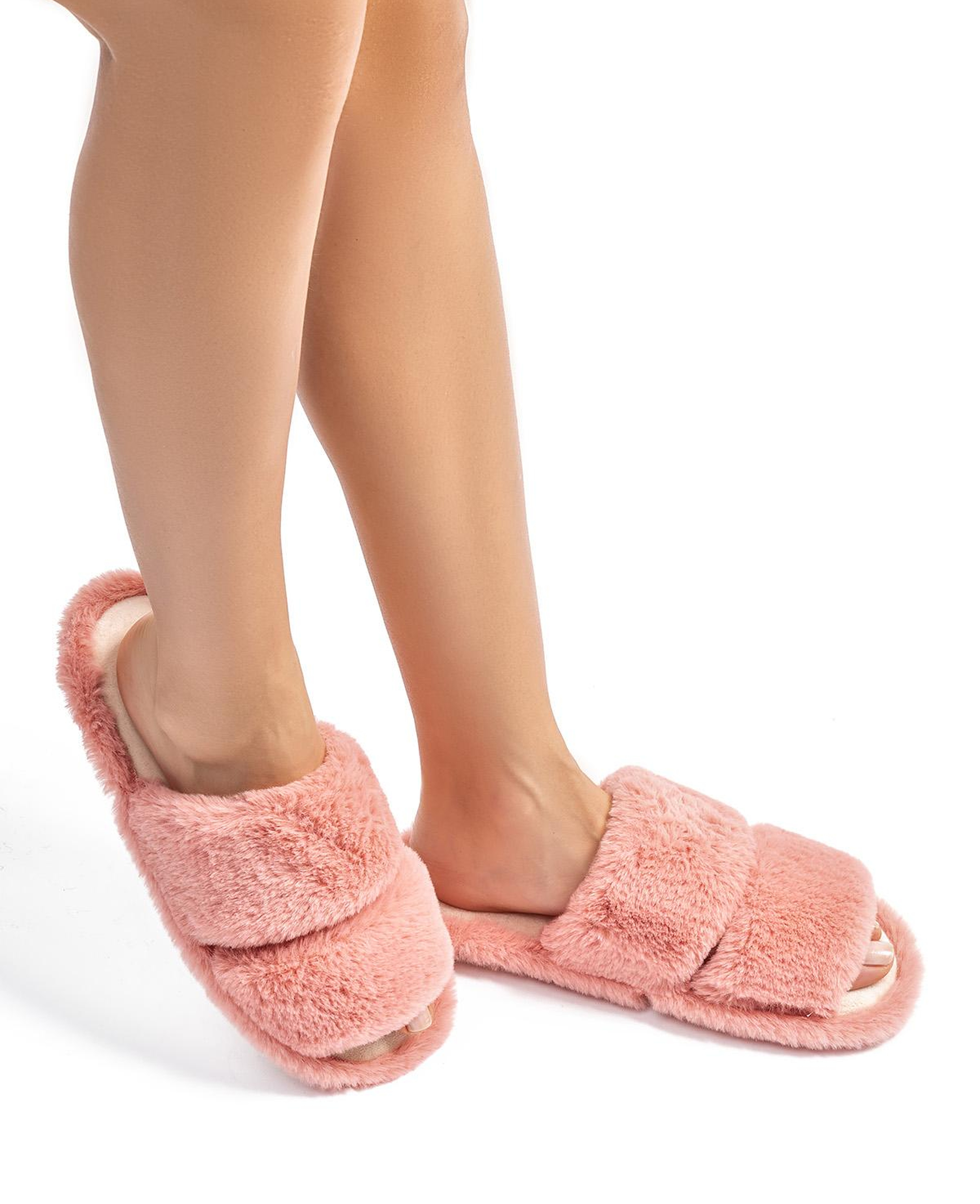 Mona Peluş Kadın Ev Terliği Pembe 36/41