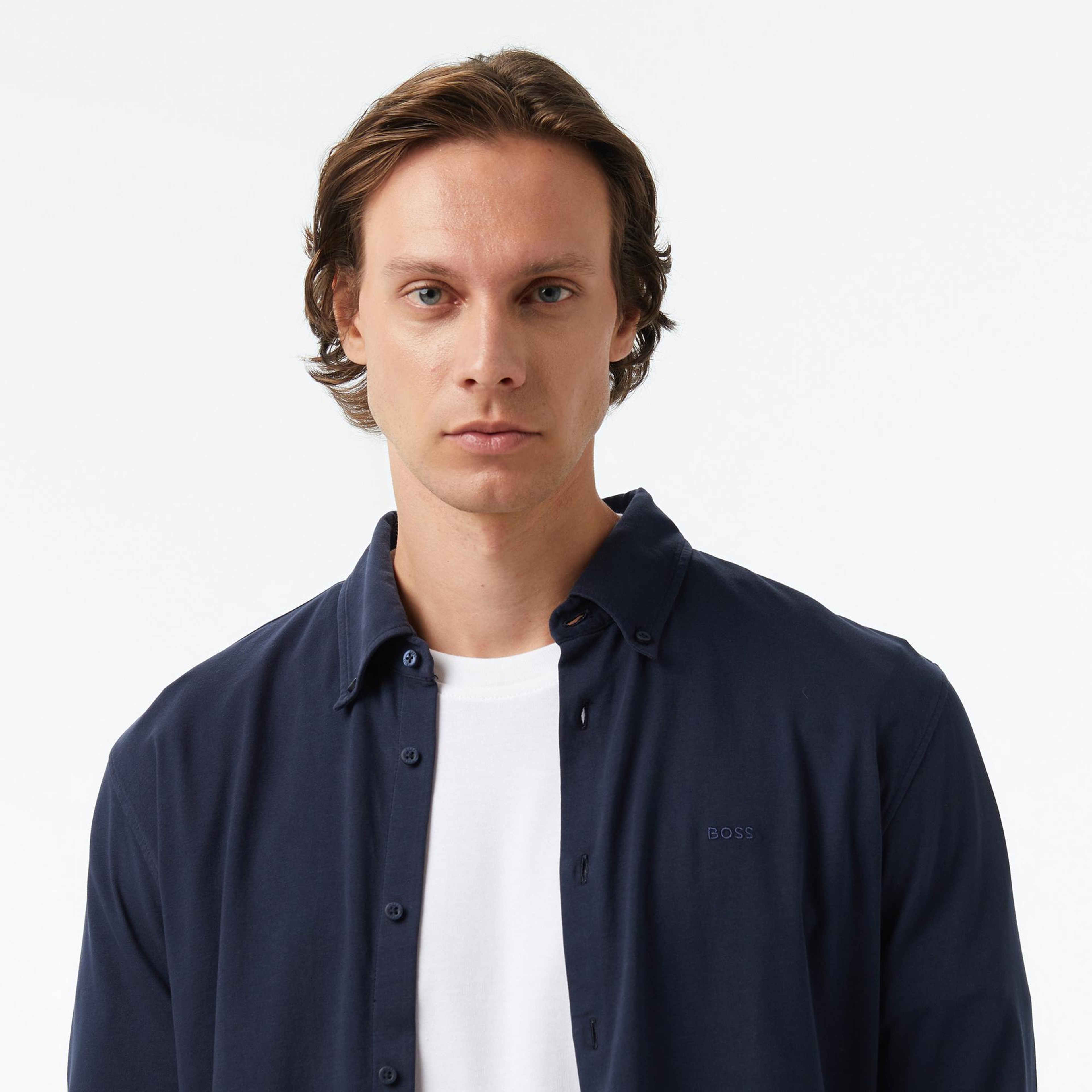Boss Erkek Lacivert Gömlek