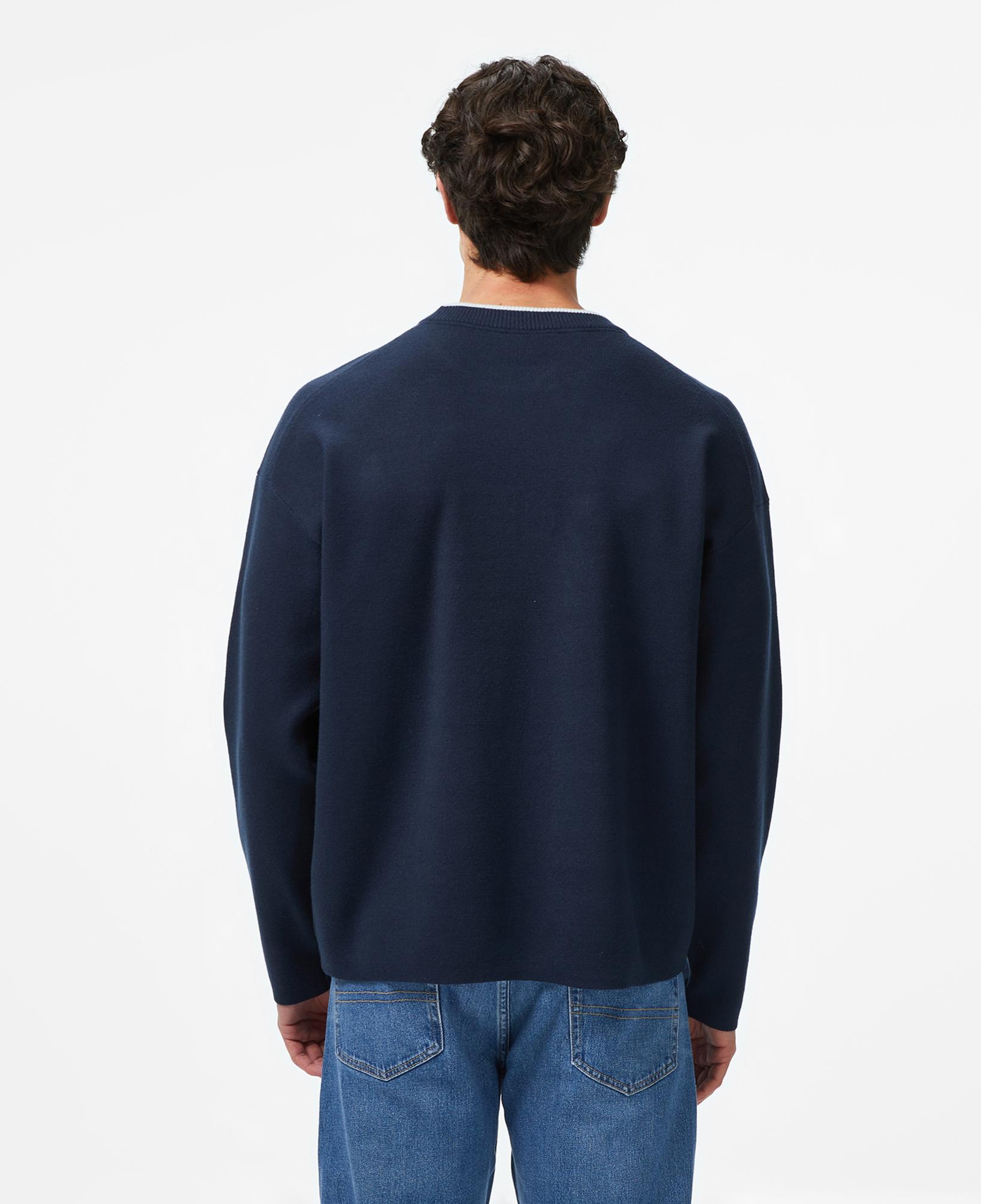 Calvin Klein Embossed Logo Erkek Lacivert Triko