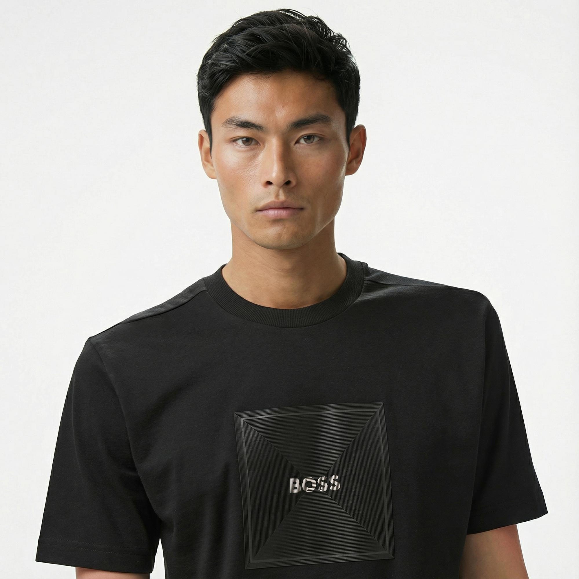 Boss Logo Erkek Siyah T-Shirt