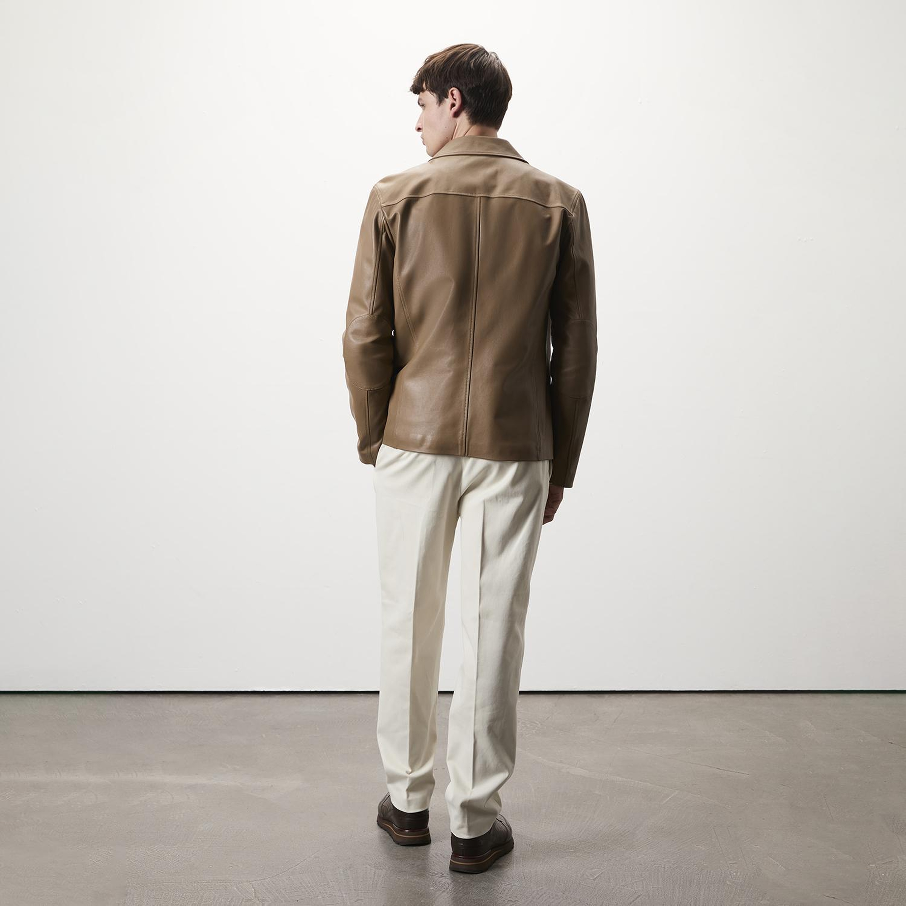 Carlino Kahve Erkek Deri Mont