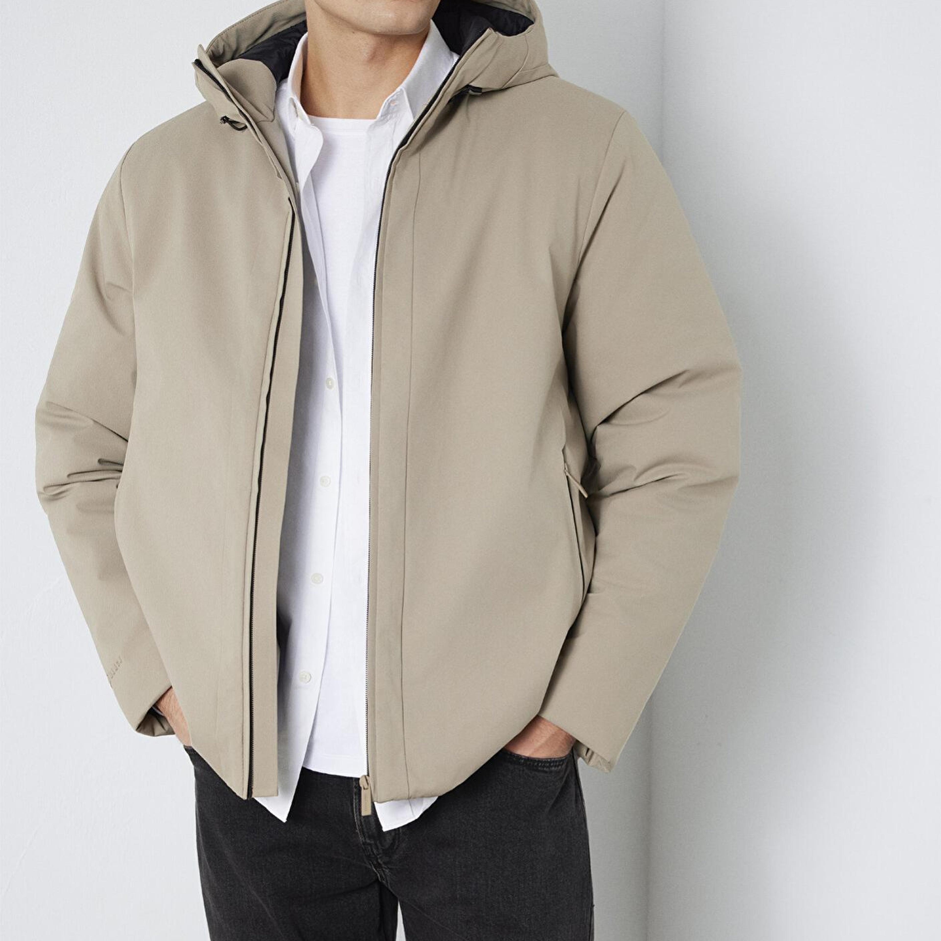 Mavi Kapüşonlu Haki Ceket Loose Fit / Bol Rahat Kesim 0110784-80697