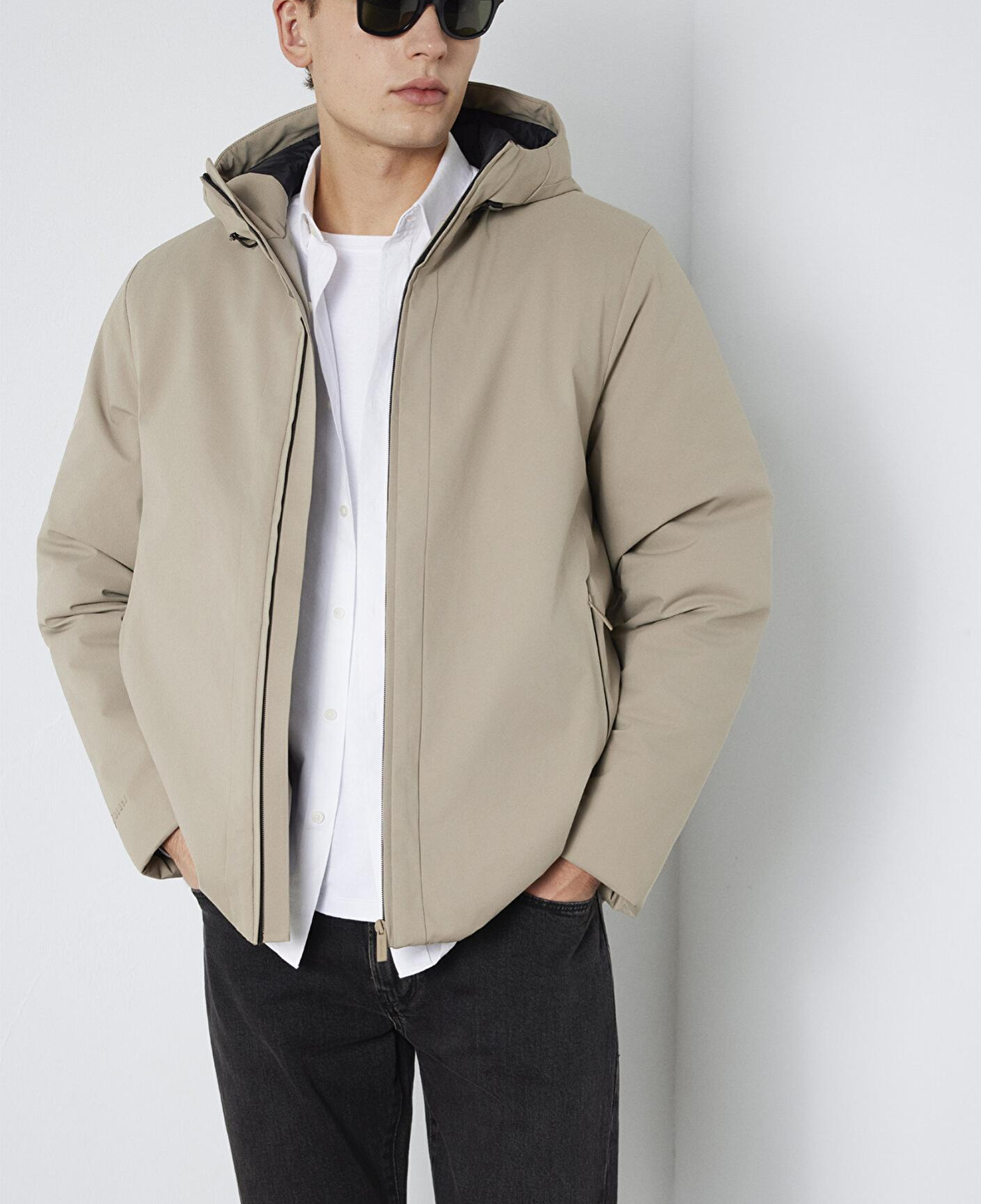 Mavi Kapüşonlu Haki Ceket Loose Fit / Bol Rahat Kesim 0110784-80697