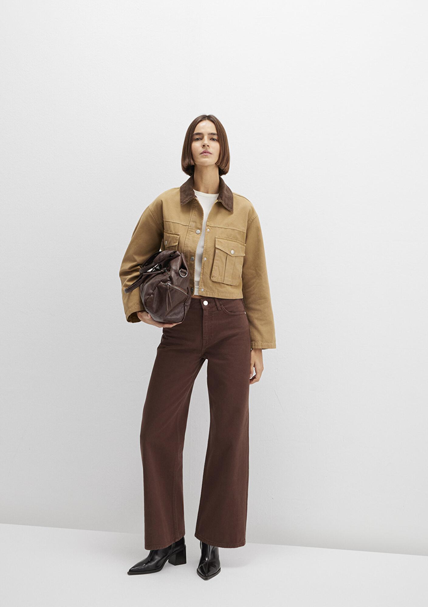 Mavi Malibu Kahverengi Gabardin Pantolon 1010152-A3355