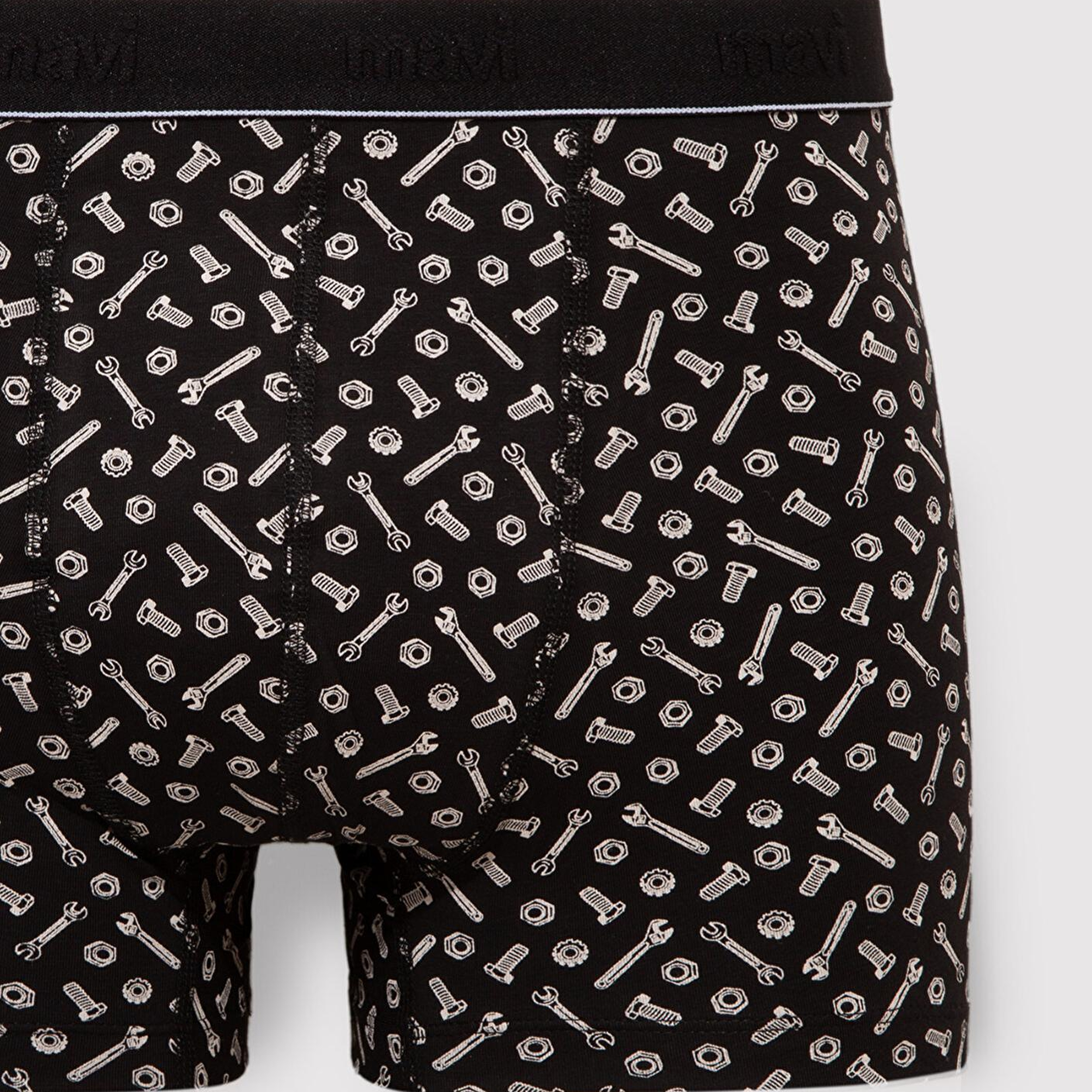 Mavi 3lü Baskılı Siyah Boxer 0912207-85857